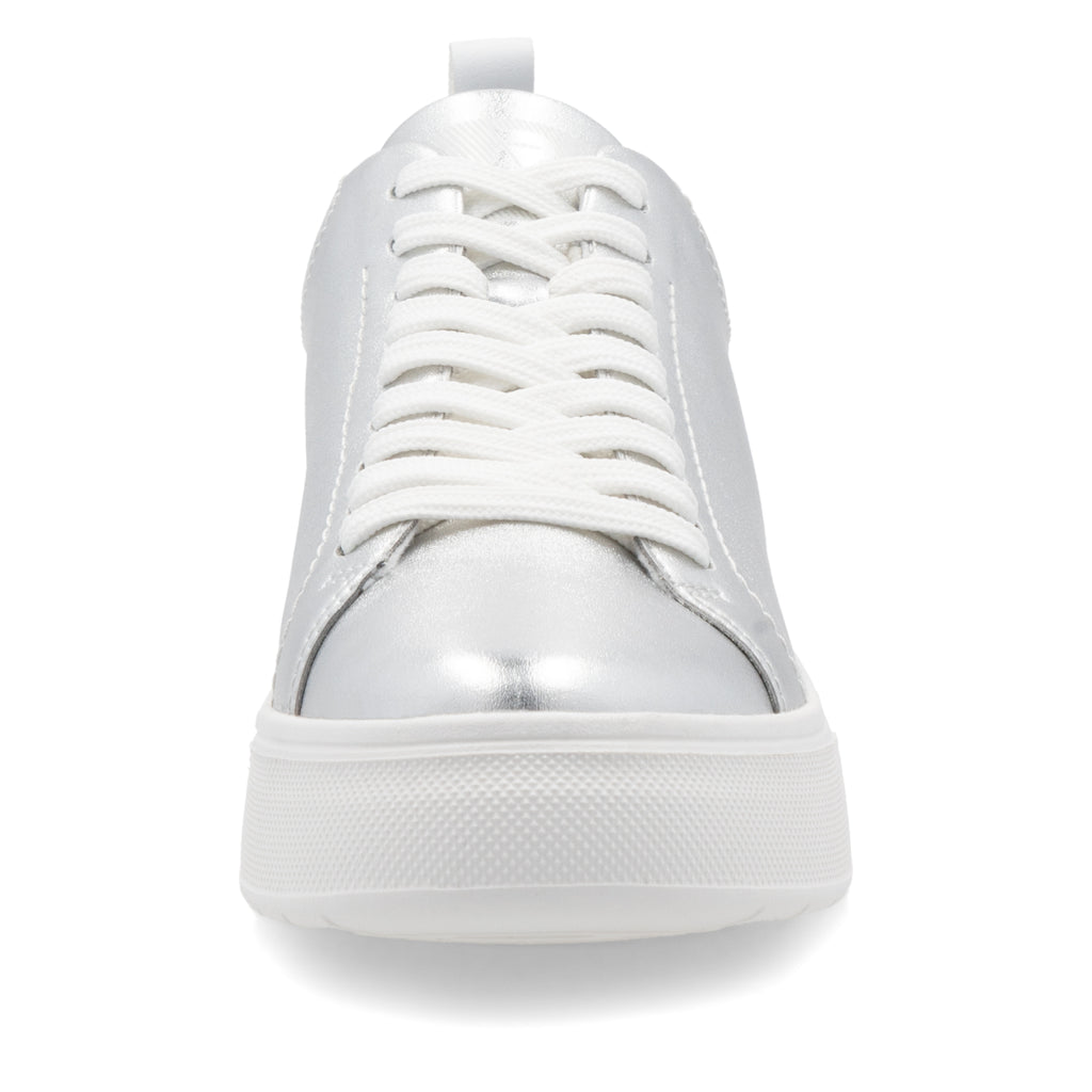 Silver/Platinum Elasticated Shoes for Women | Rieker W2301-90