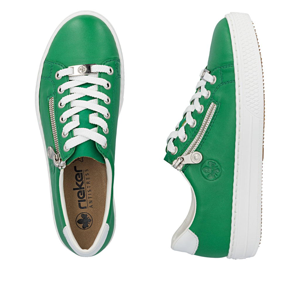 Green Zip Shoes for Women | Rieker L59L1-52