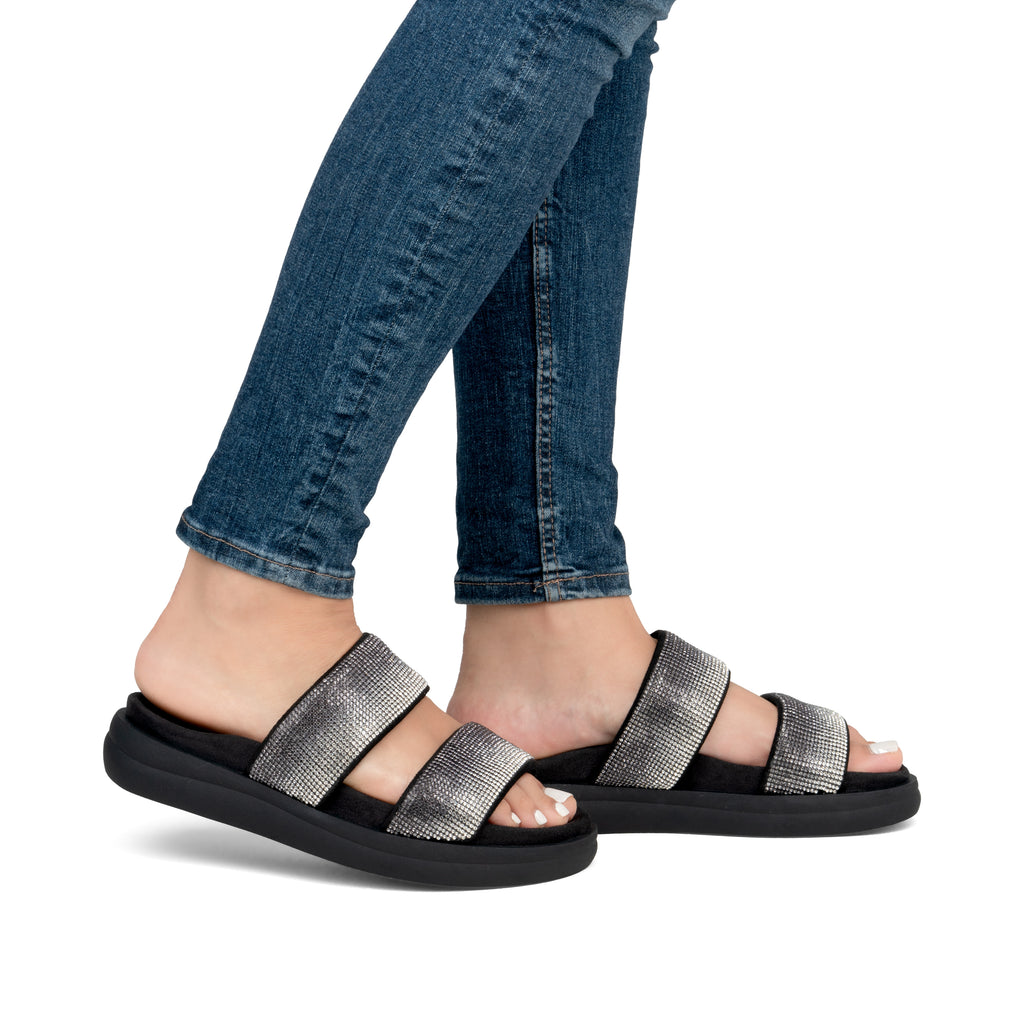 Black Slip-On Sandals for Women | Remonte D2N50-03