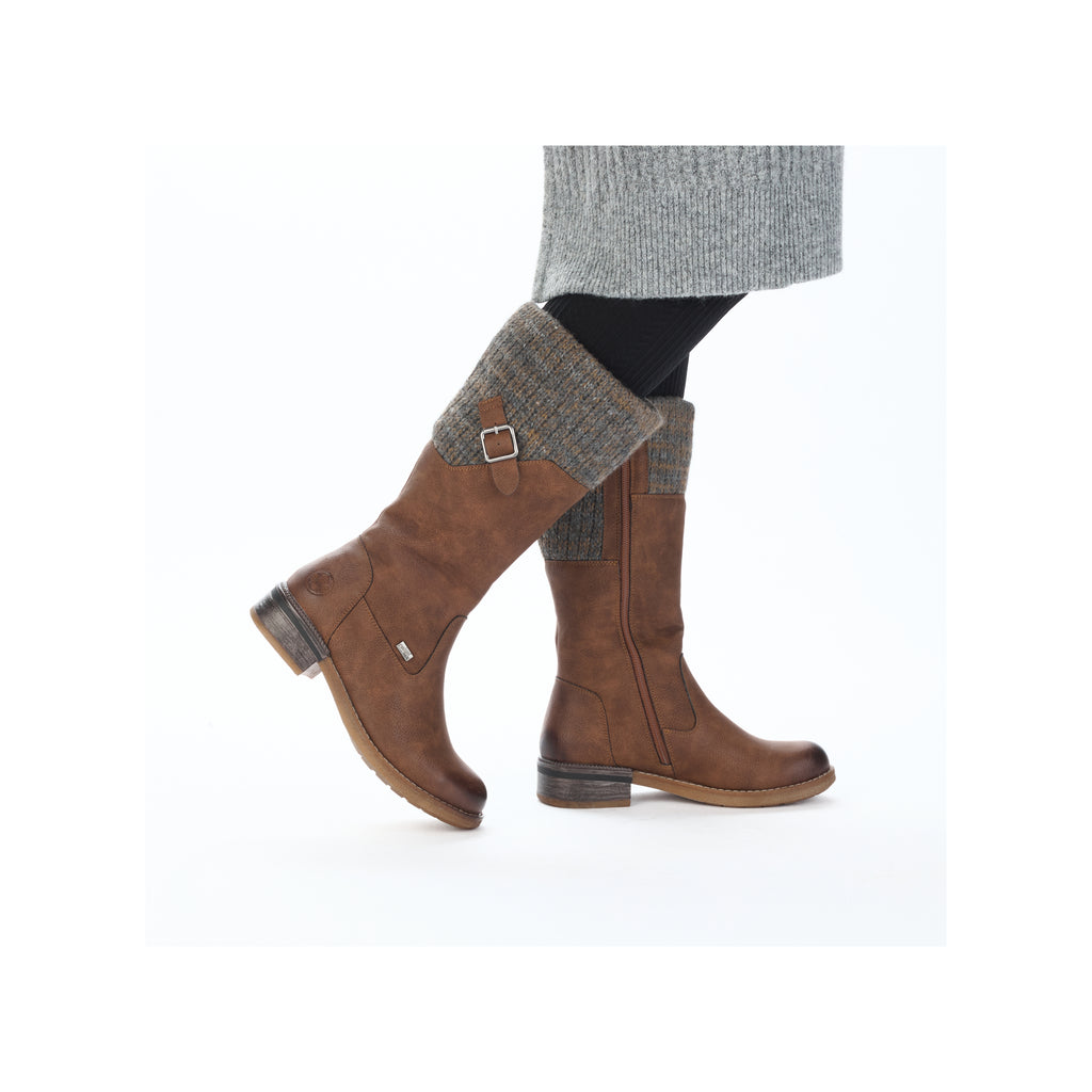 Brown Zip Boots for Women | Rieker 94692-24