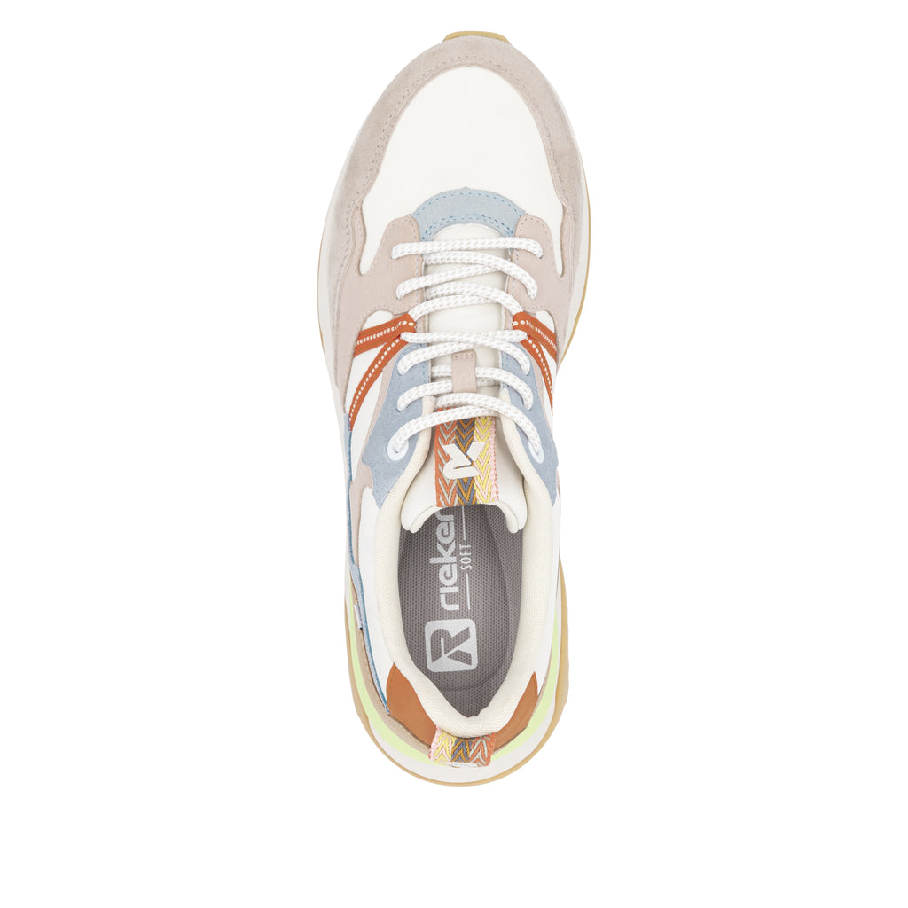 White Elasticated Shoes for Women | Rieker Sport W2501-82