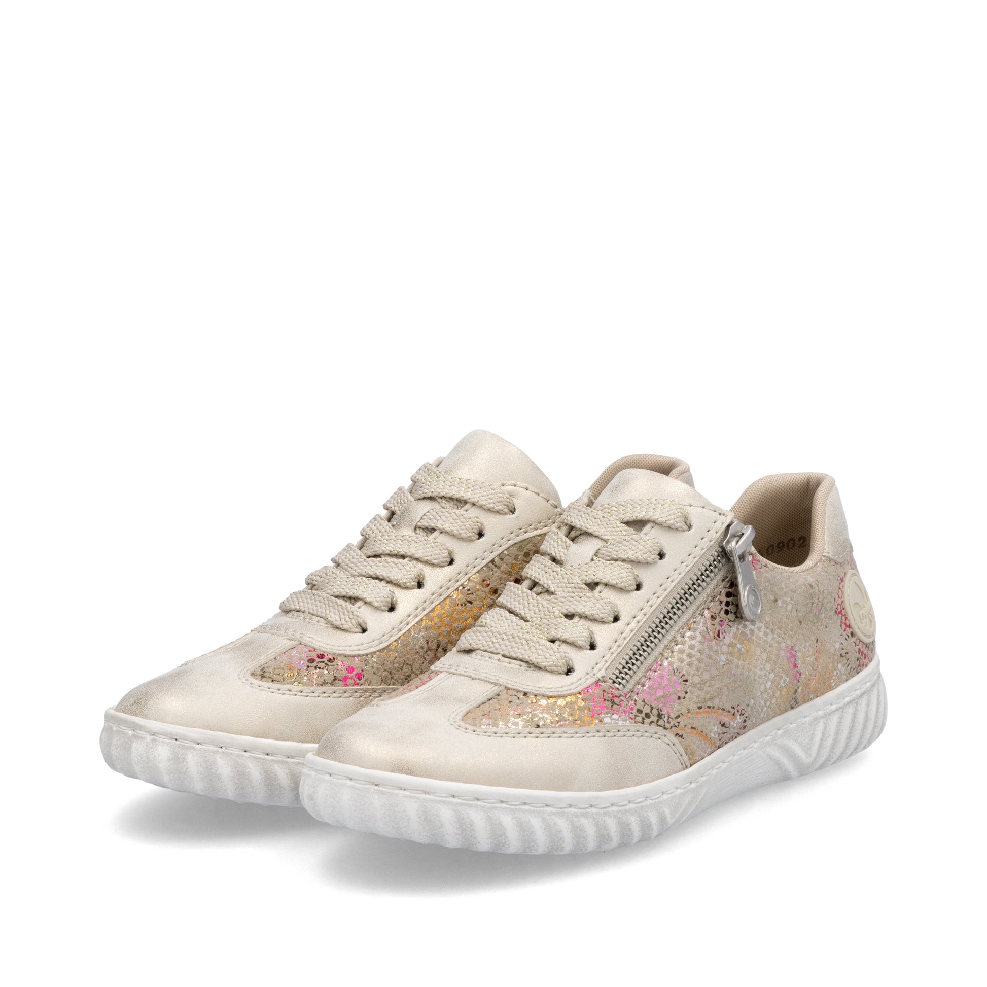 Beige Zip Shoes for Women | Rieker N0902-90