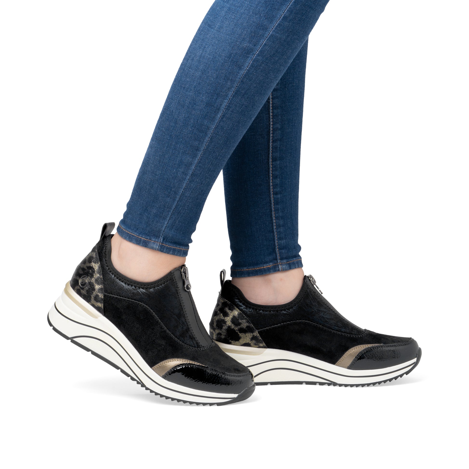 Black Zip Shoes for Women | Remonte D0T08-02