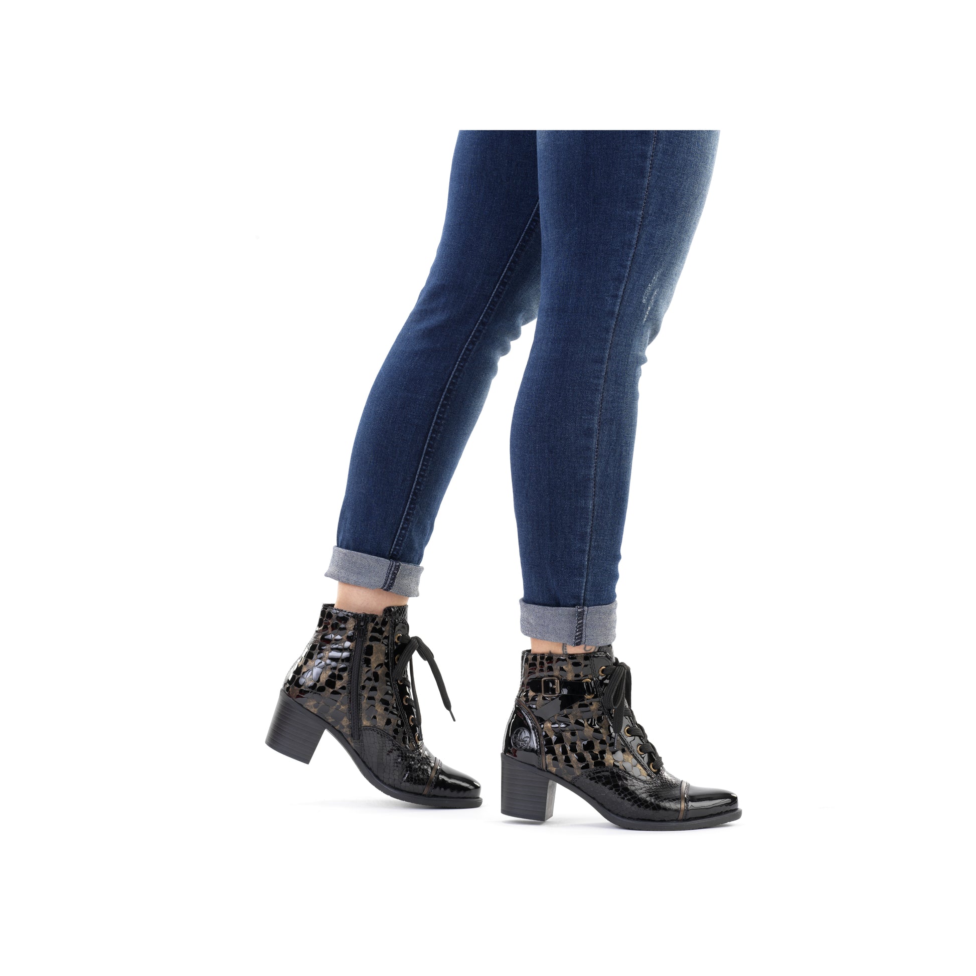 Black Zip Boots for Women | Rieker Y2032-00