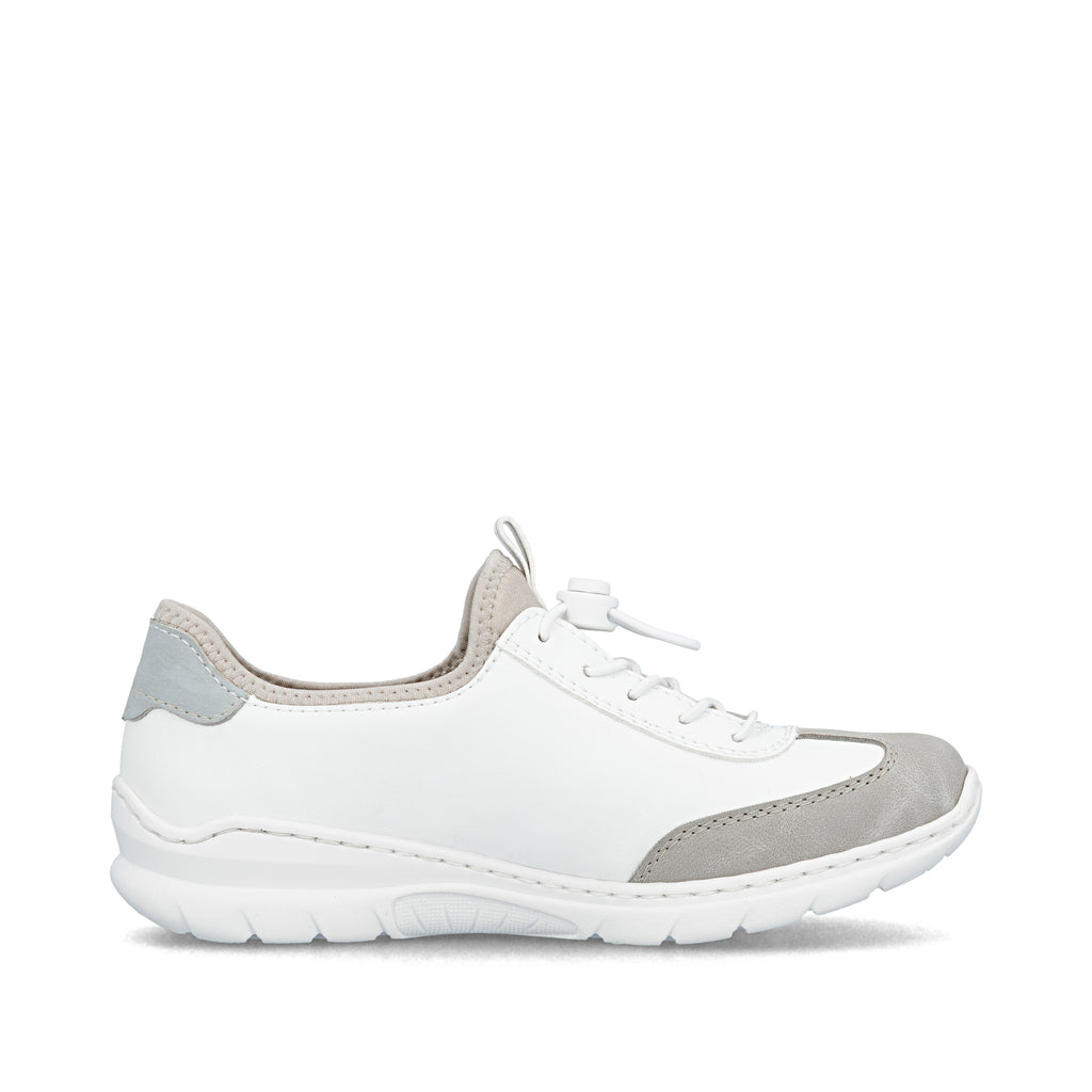 White Elasticated Shoes for Women | Rieker L32G9-80