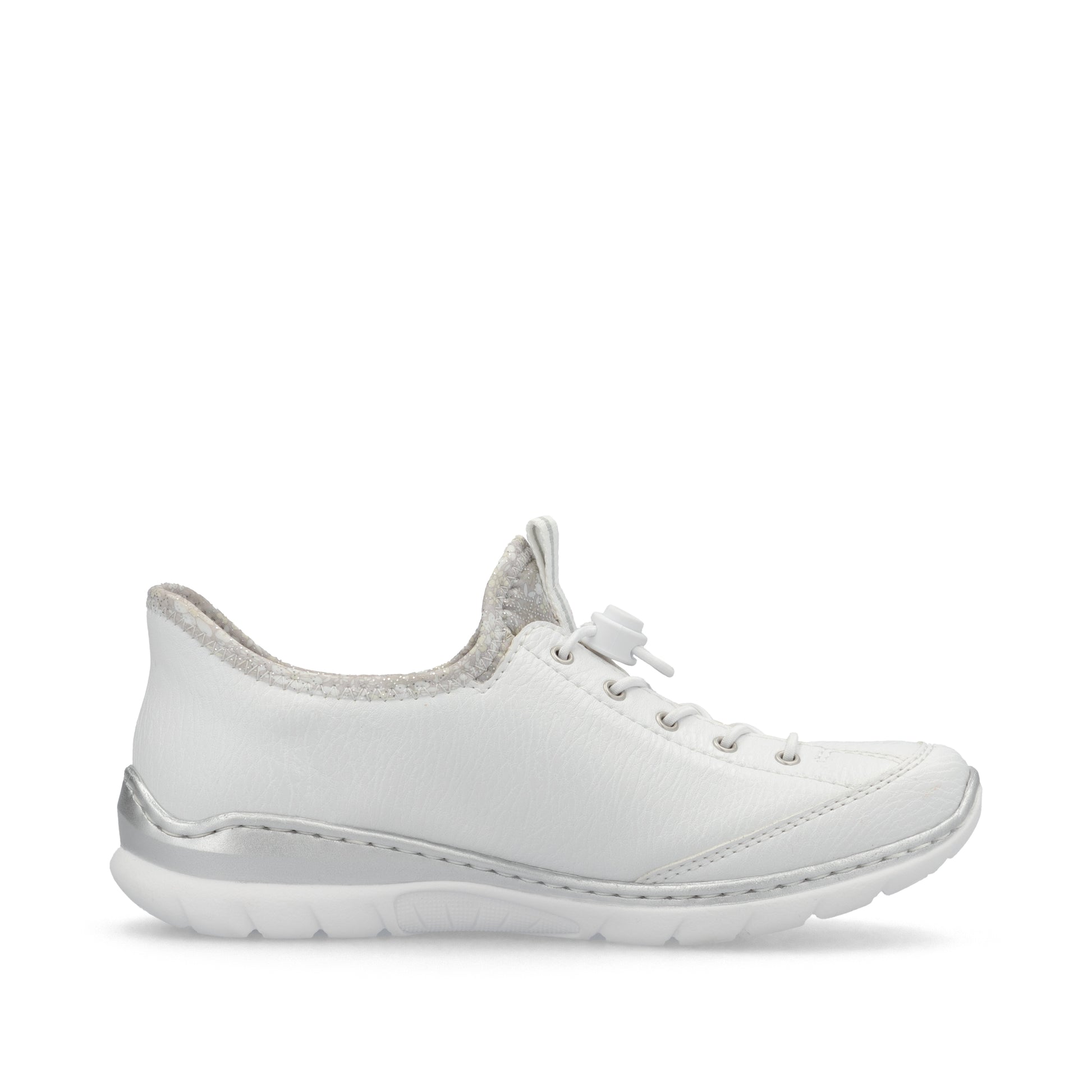 White Elasticated Shoes for Women | Rieker L32F1-80