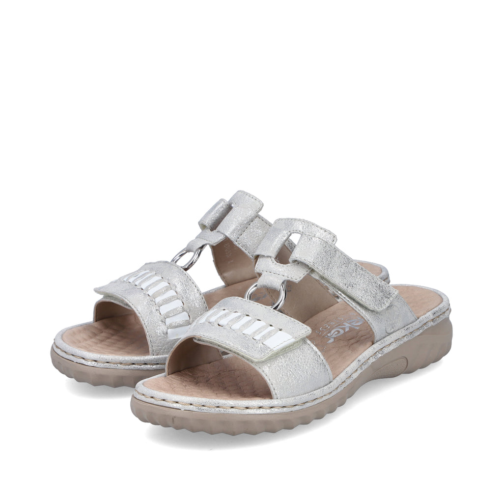 Grey Hook & Loop Sandals for Women | Rieker 60481-40