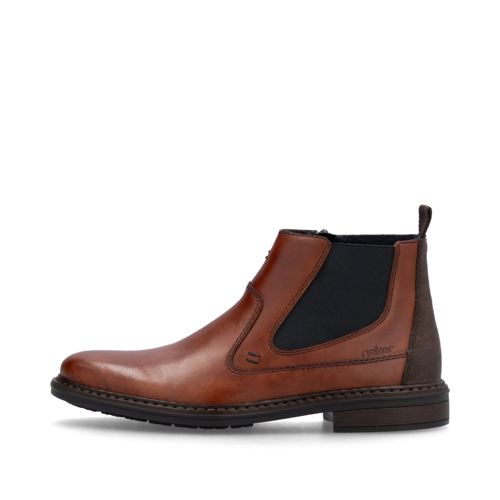 Brown Zip Boots for Men | Rieker 17654-22