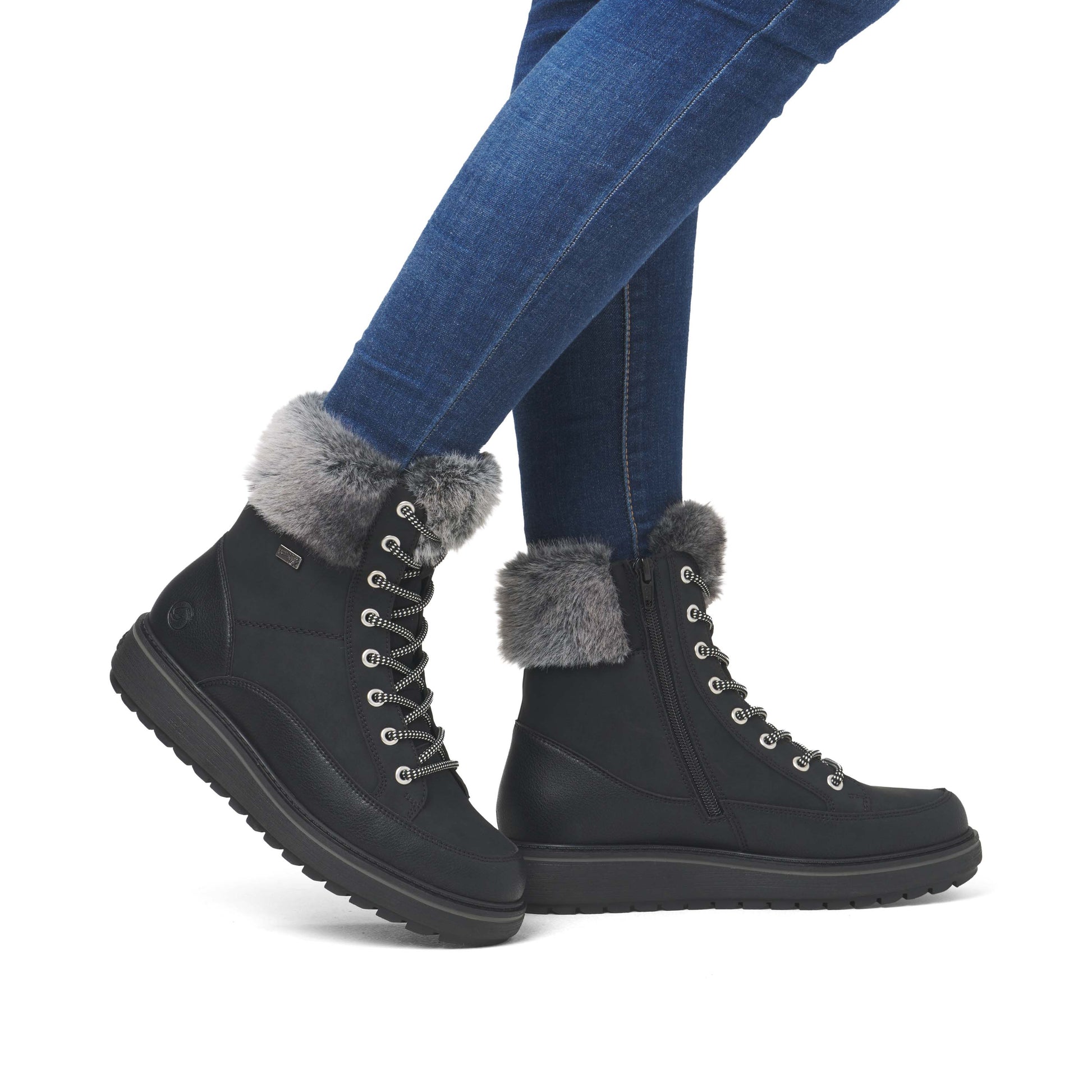 Black Zip Boots for Women | Remonte D0U78-03