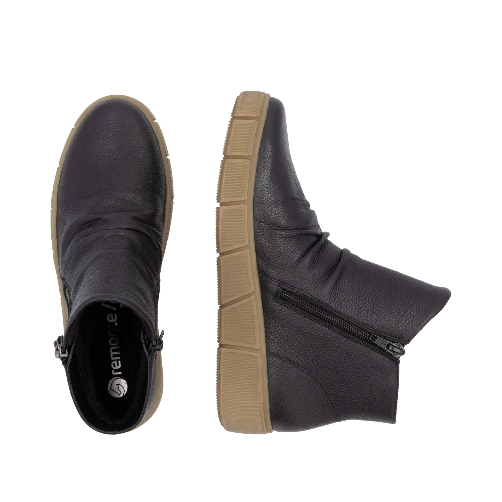 Black Zip Boots for Women | Remonte D1T73-00