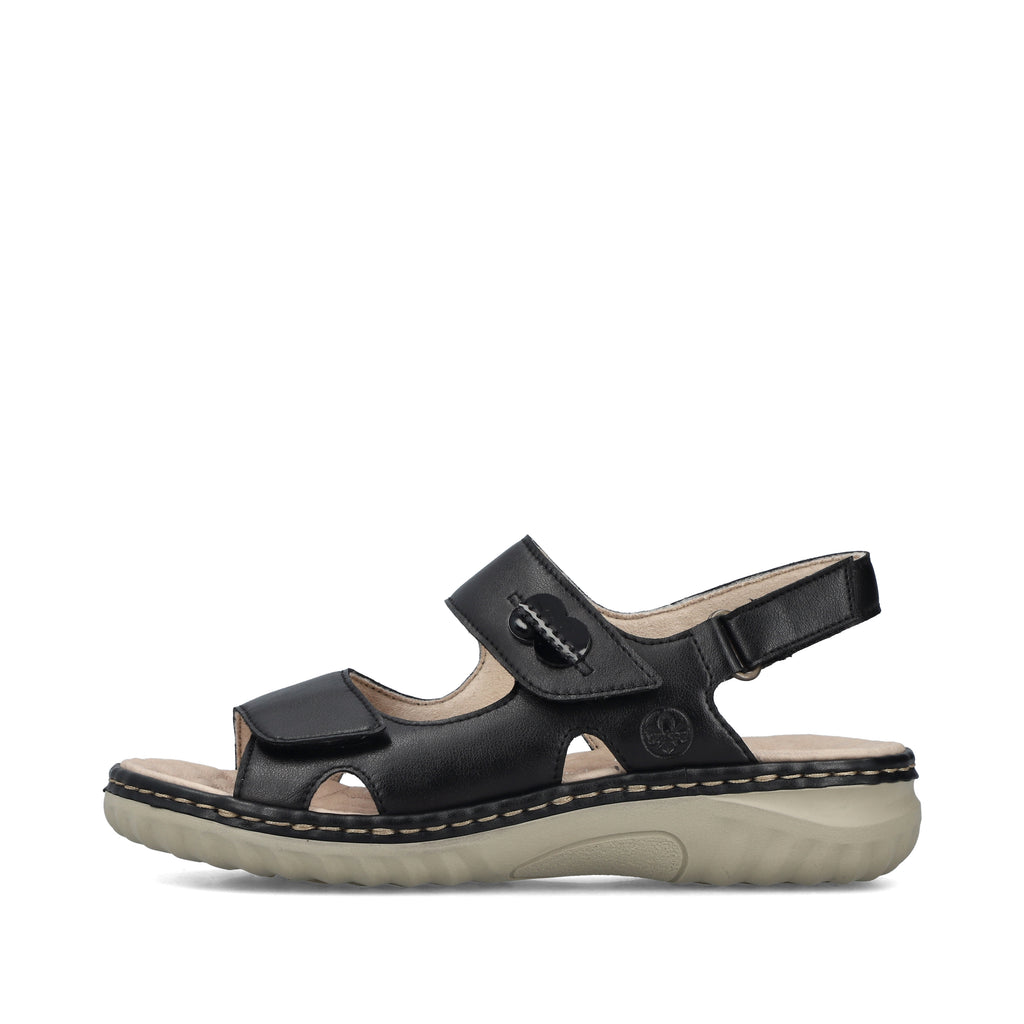 Black Hook & Loop Sandals for Women | Rieker 60462-00