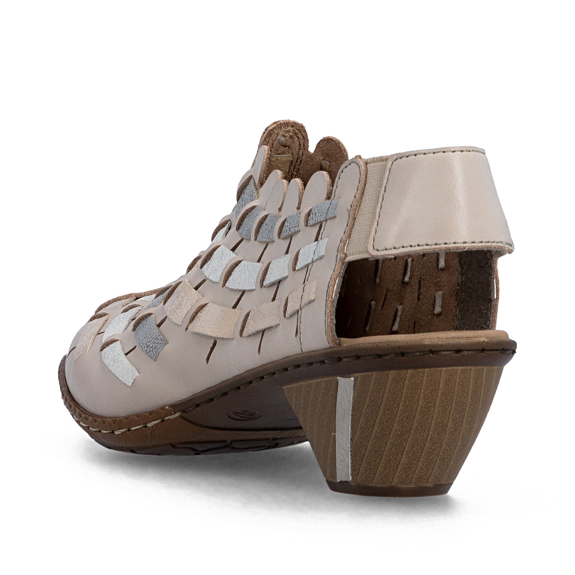 Beige Elasticated Shoes for Women | Rieker 46778-64