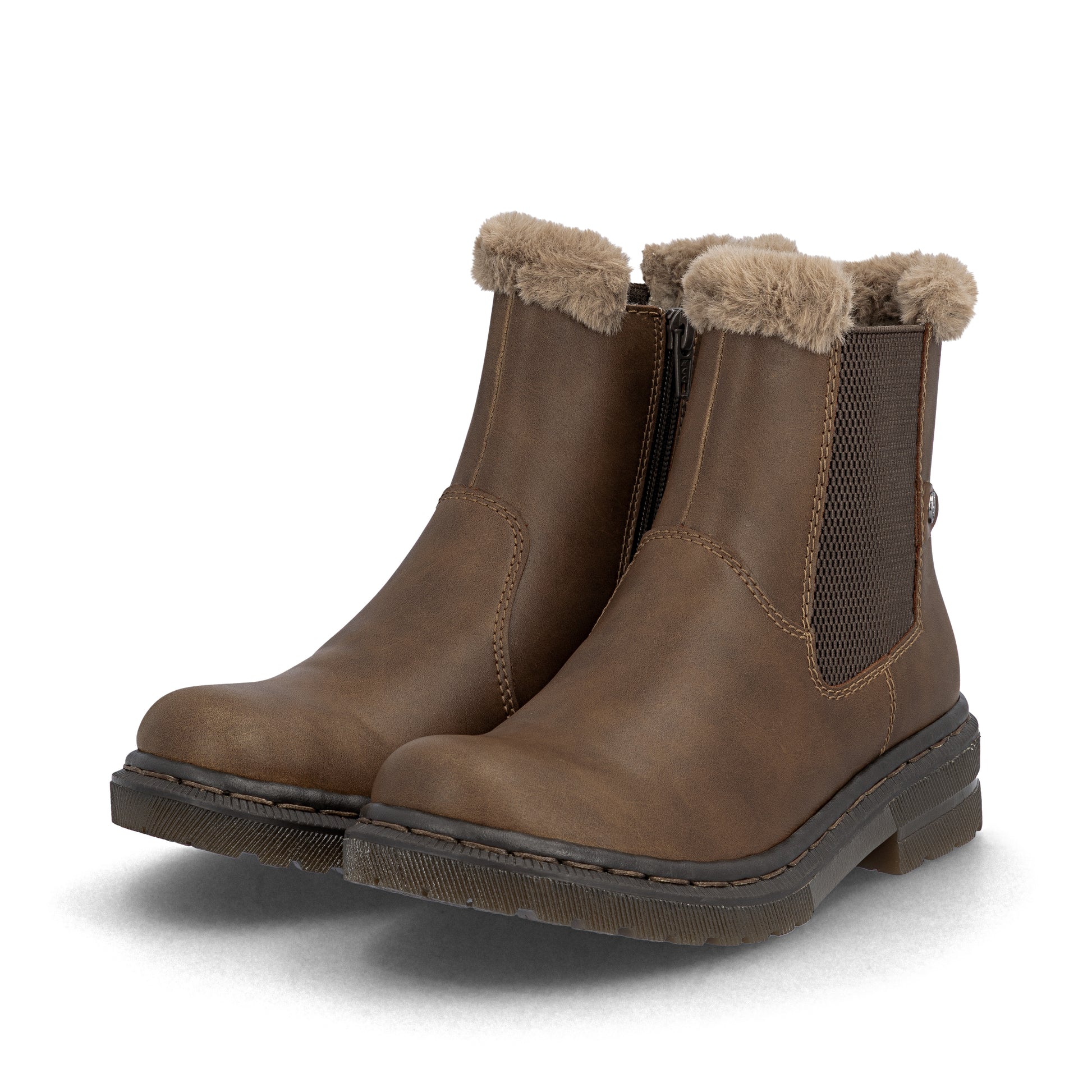 Brown Zip Boots for Women | Rieker 78250-22