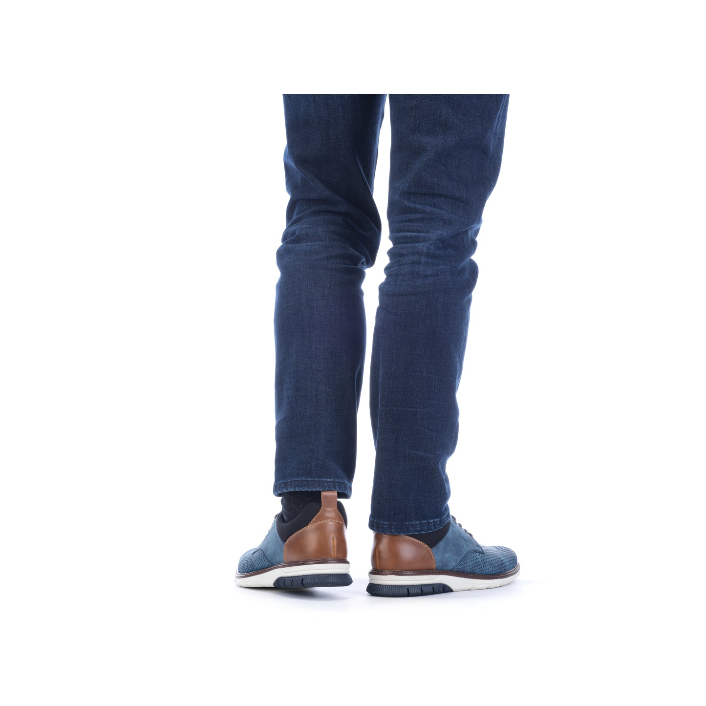 Rieker Men's Casual Lace-up Shoe - Blue | 14450-14