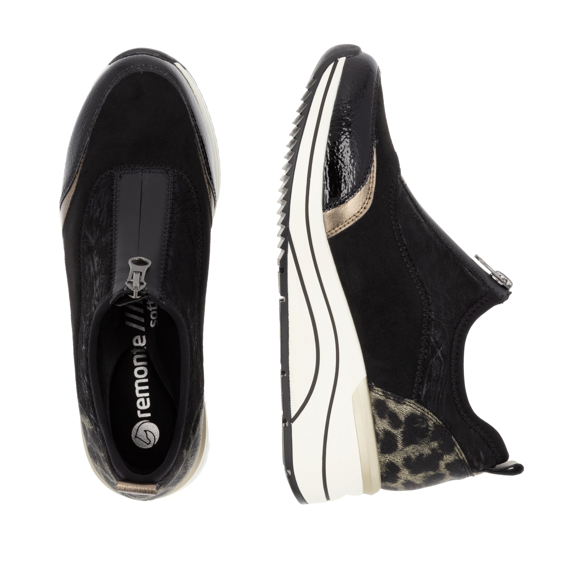 Black Zip Shoes for Women | Remonte D0T08-02