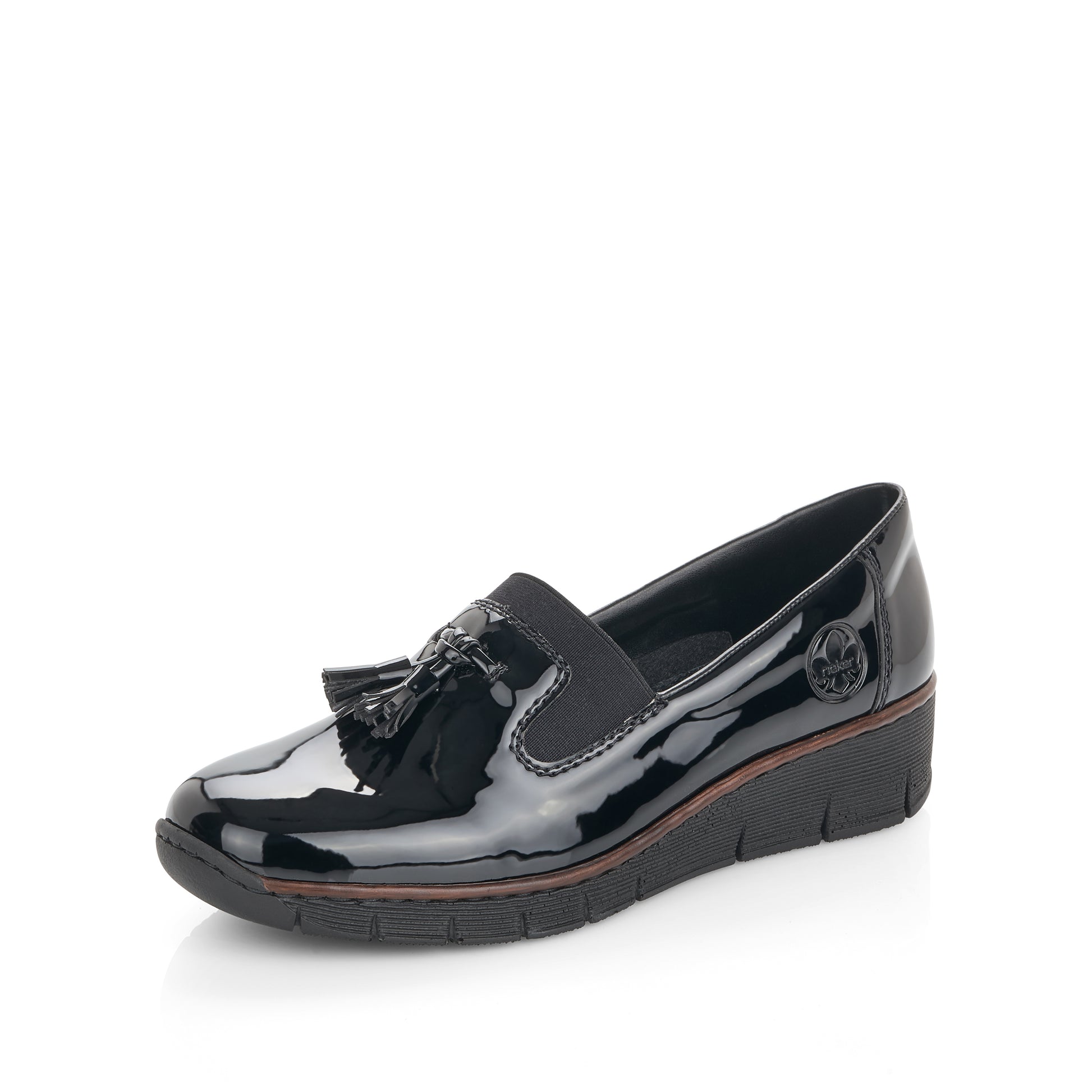 Black Elasticated Shoes for Women | Rieker 53751-00