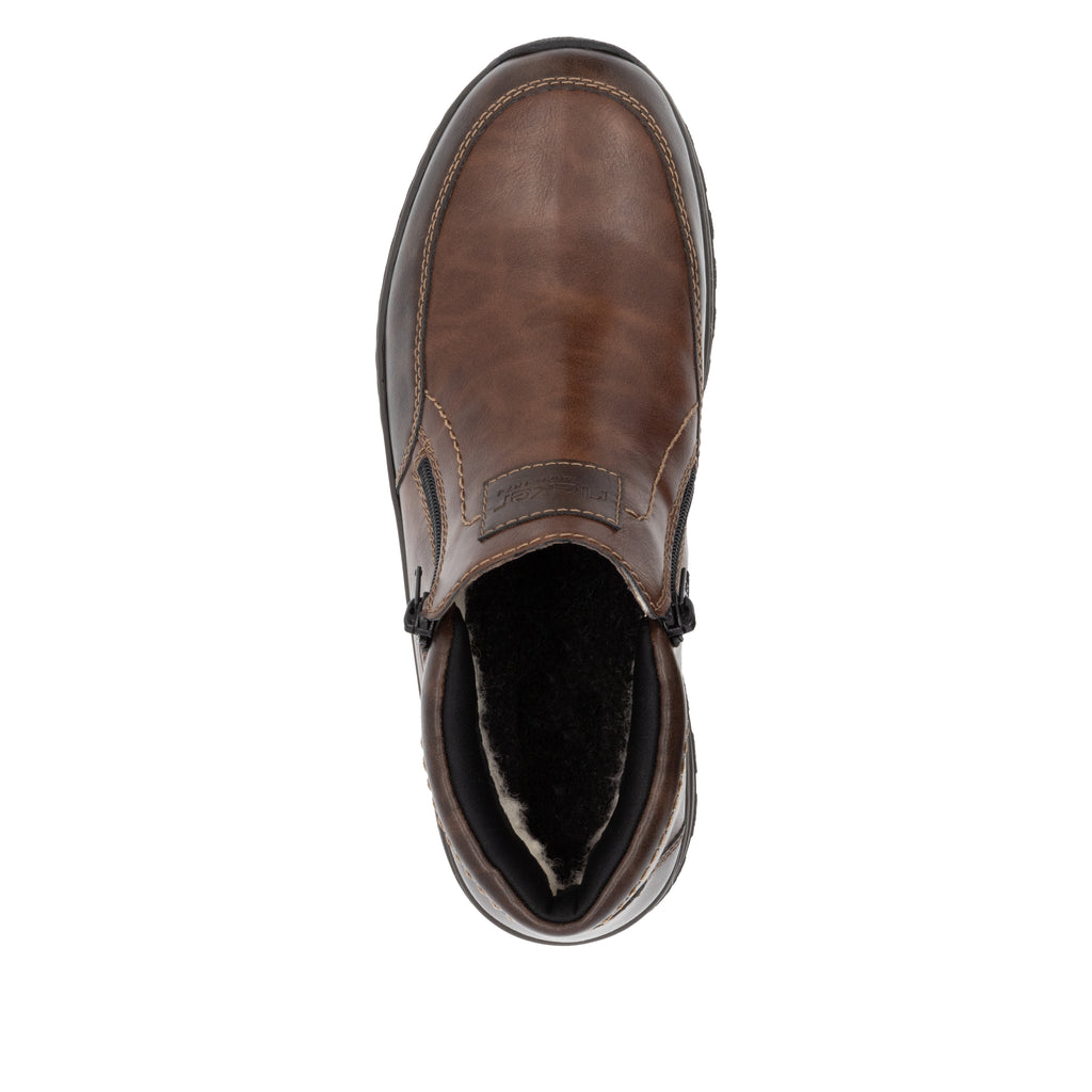 Brown Zip Boots for Men | Rieker 03352-24