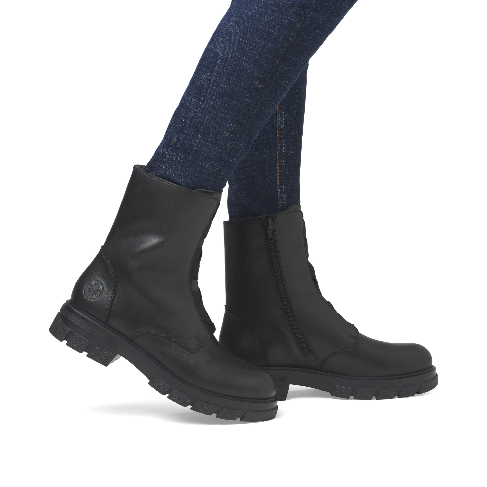 Black Zip Boots for Women | Rieker Z9179-00