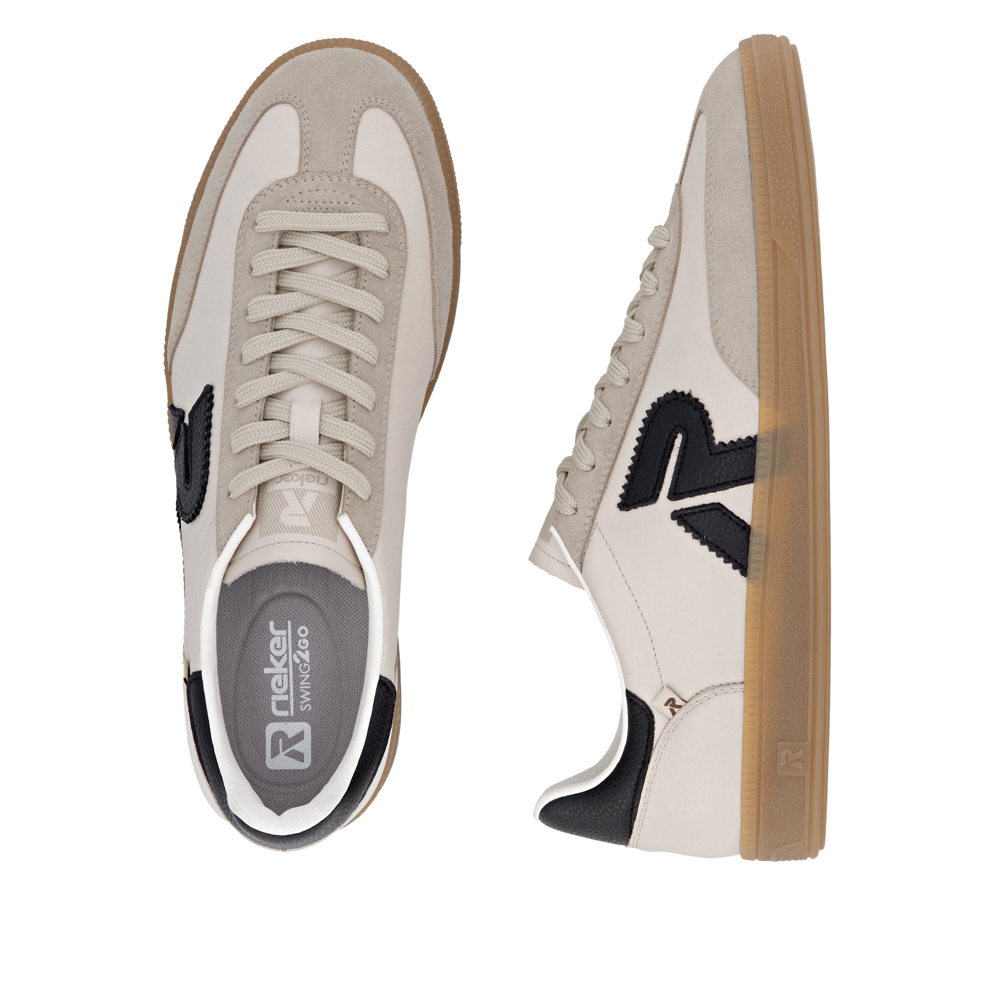Beige Elasticated Shoes for Men | Rieker U2200-60