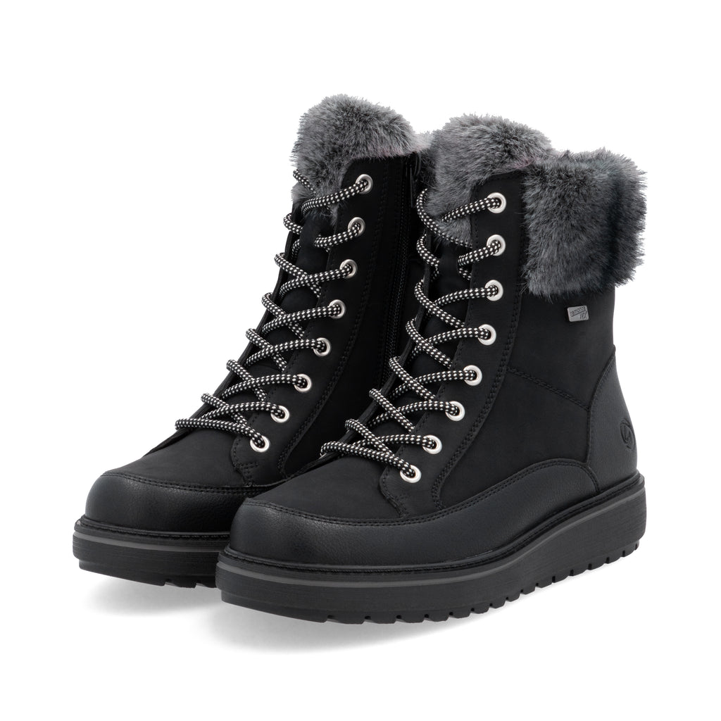Black Zip Boots for Women | Remonte D0U78-03