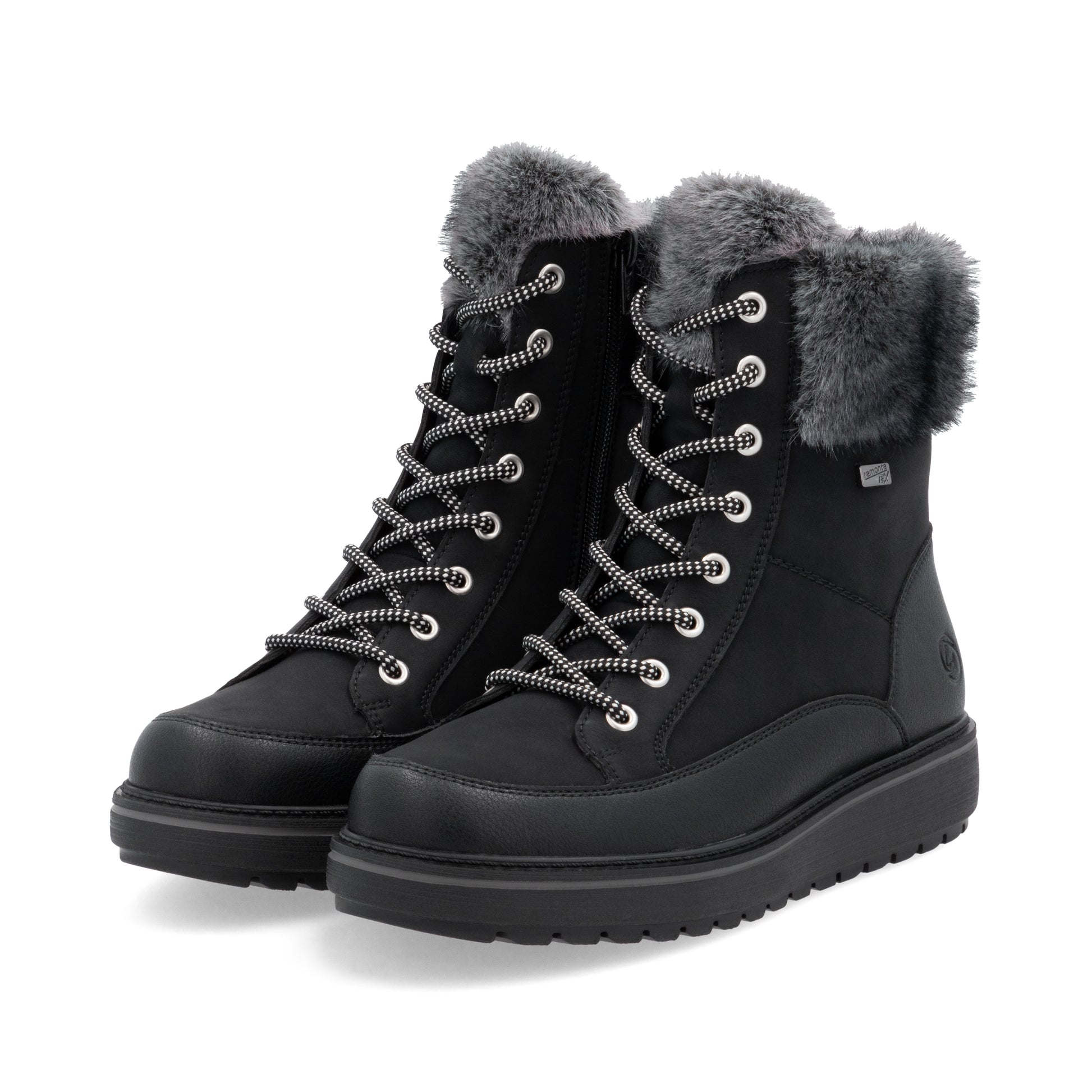 Black Zip Boots for Women | Remonte D0U78-03