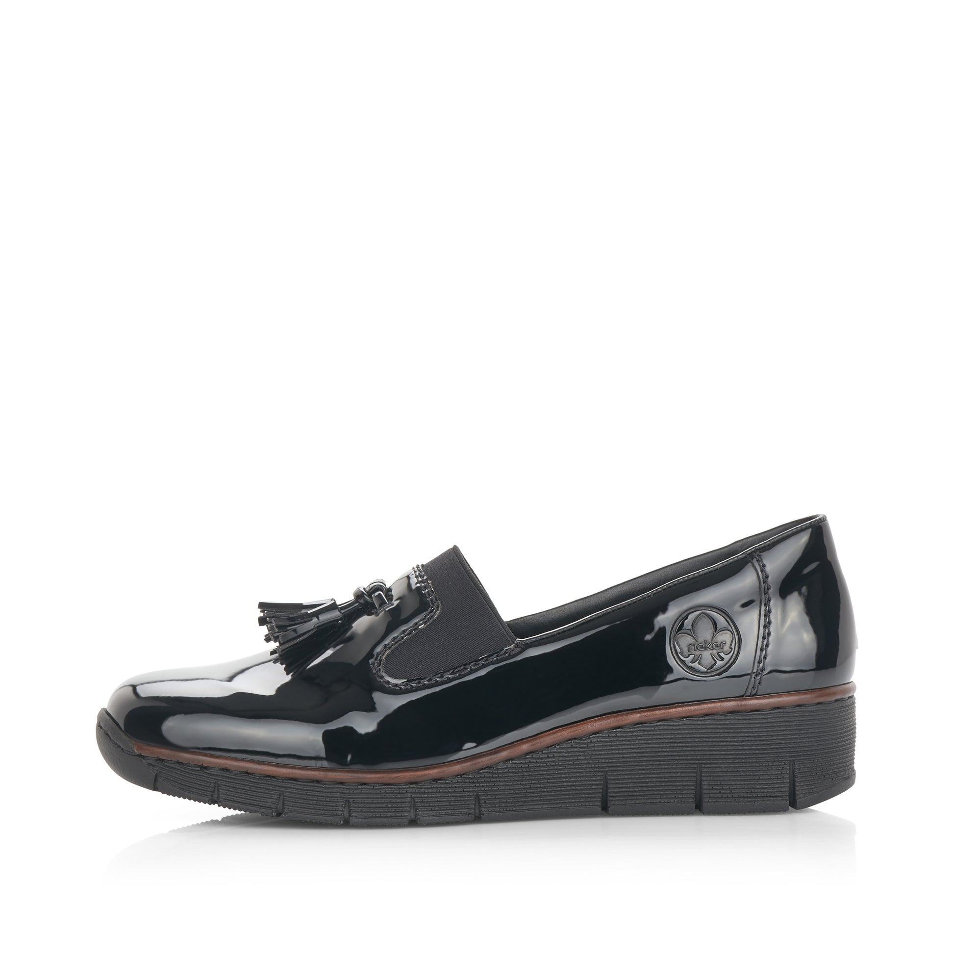 Black Elasticated Shoes for Women | Rieker 53751-00