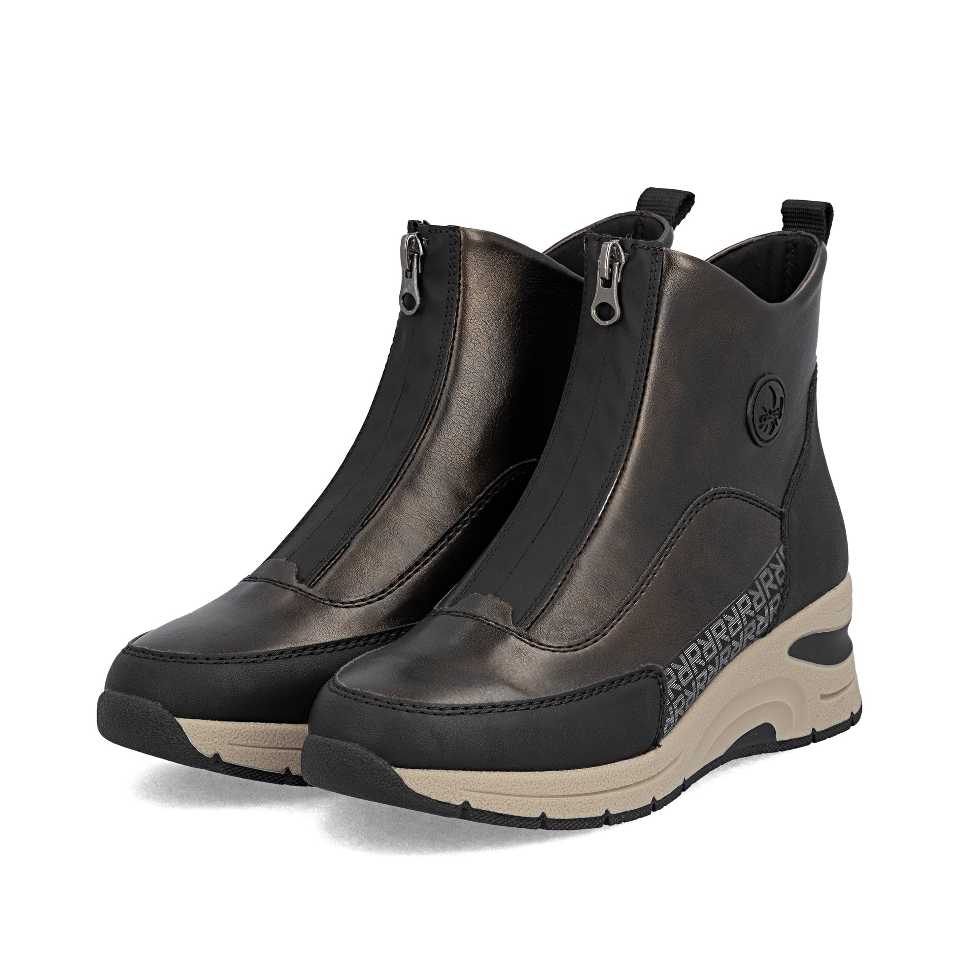 Brown Zip Boots for Women | Rieker N9381-60