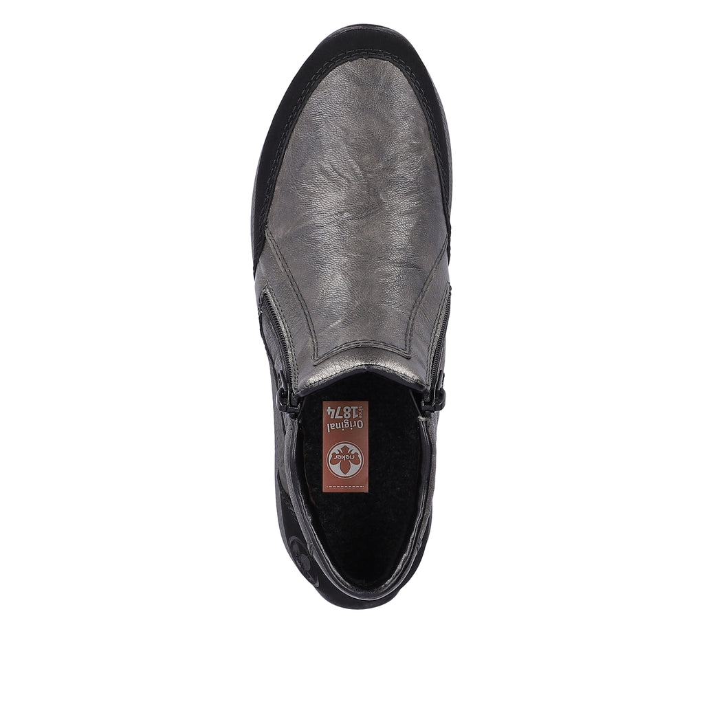 Grey Zip Boots for Women | Rieker N1152-42