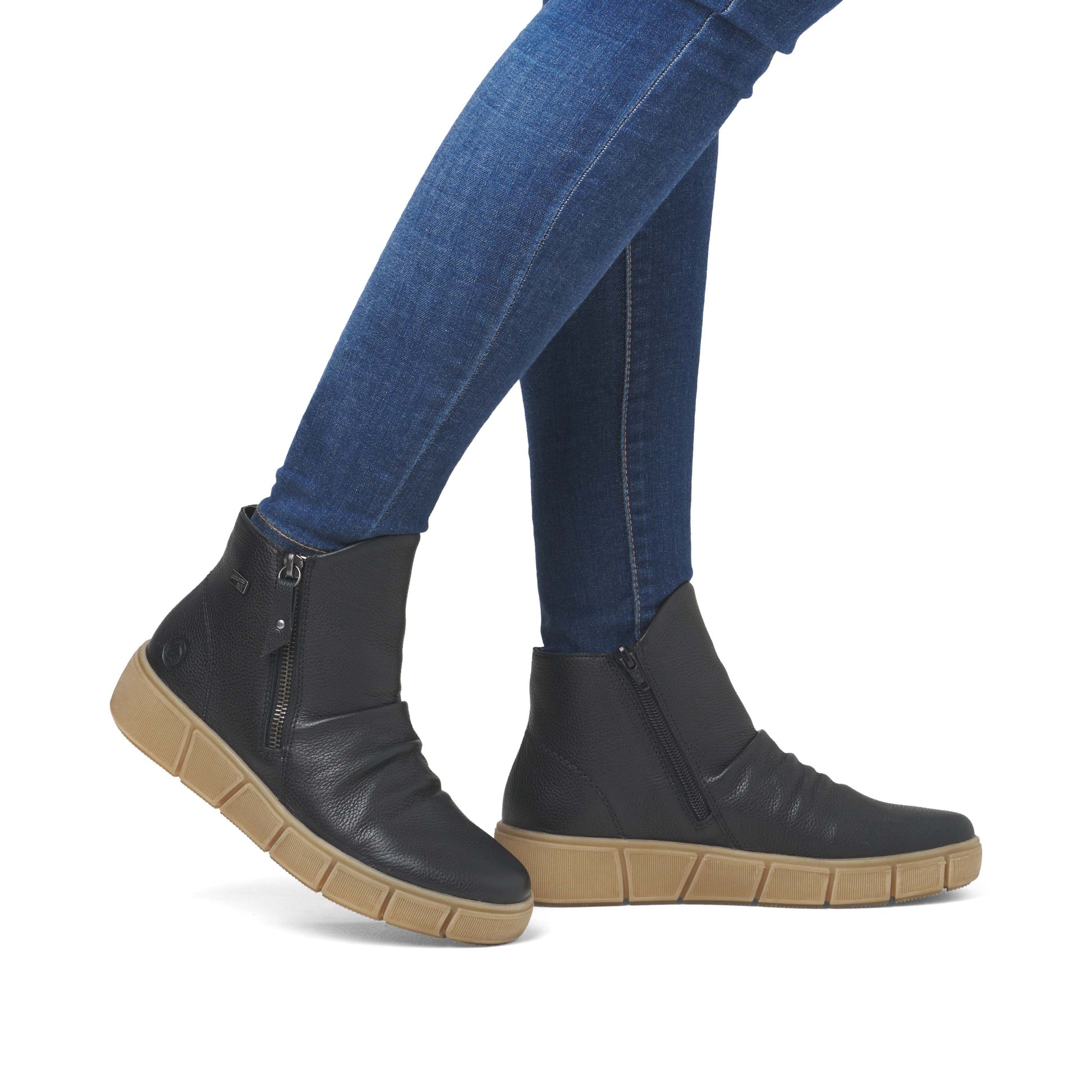 Black Zip Boots for Women | Remonte D1T73-00