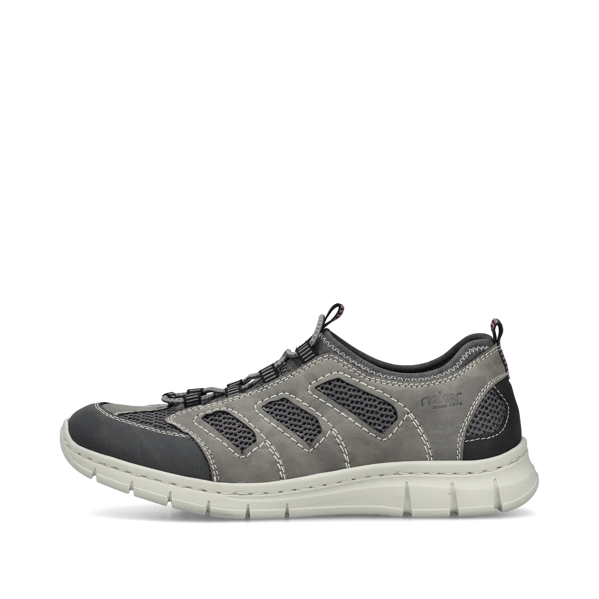 Grey Elasticated Shoes for Men | Rieker B7762-45