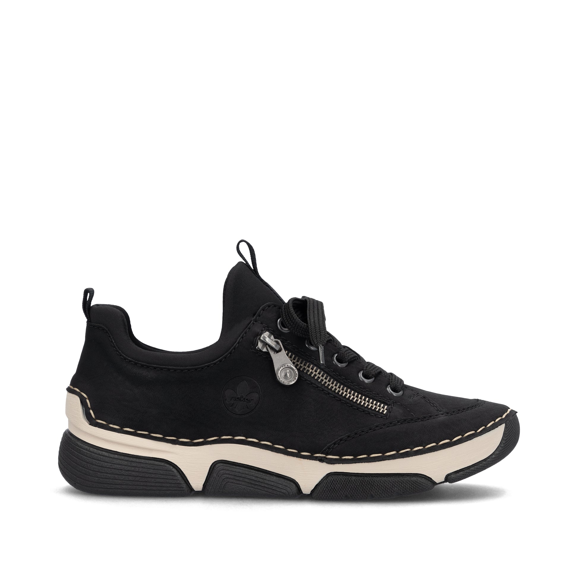 Black Elasticated Shoes for Women | Rieker 45973-00