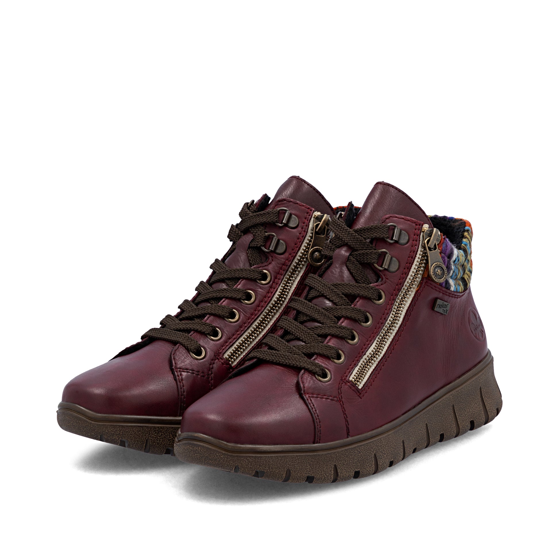 Red Zip Boots for Women | Rieker N1305-35