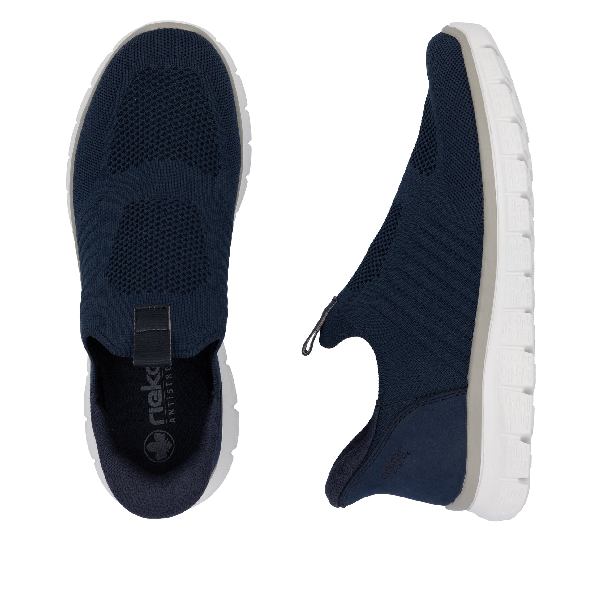 Blue Elasticated Shoes for Men | Rieker B6659-14