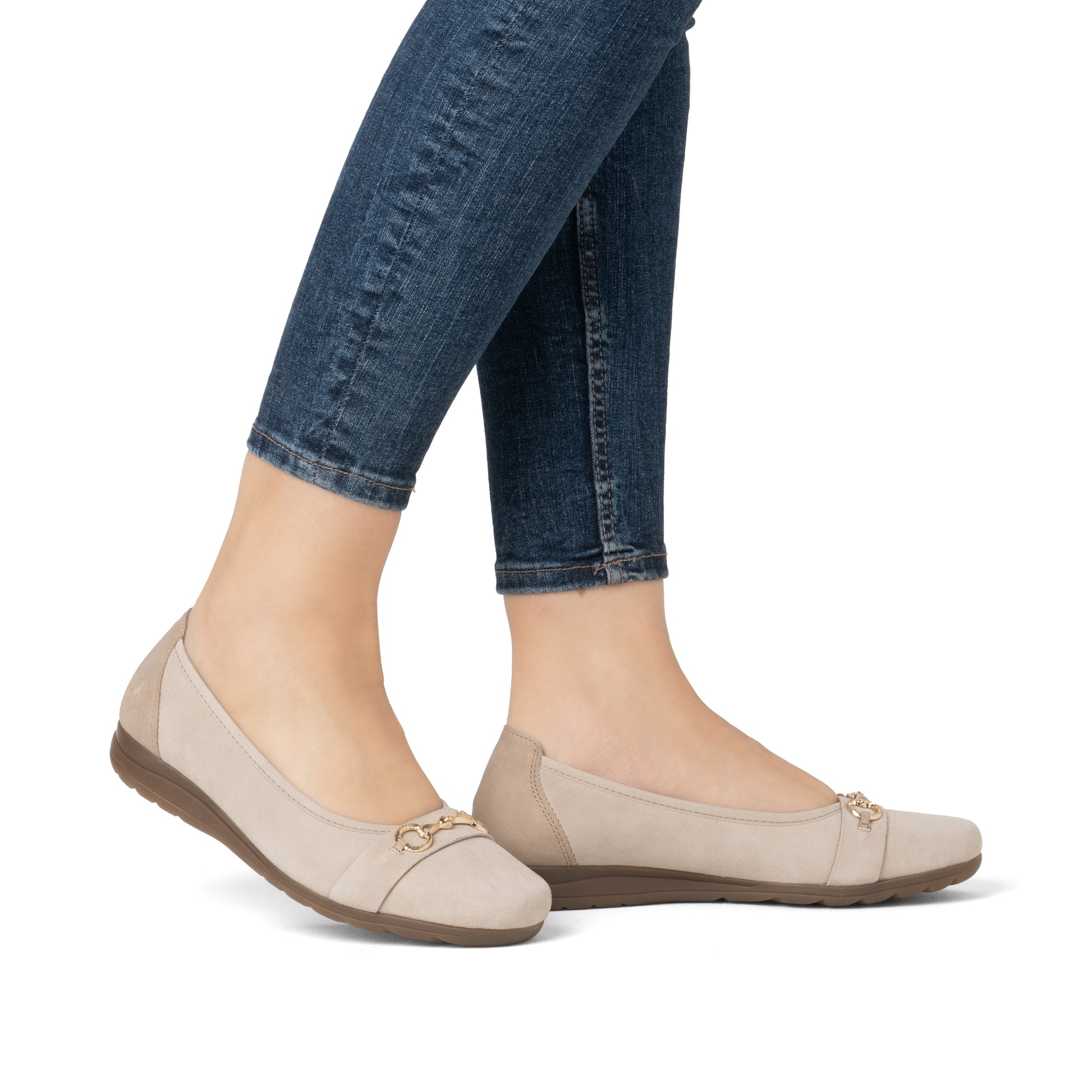 Beige Slip-On Shoes for Women | Rieker L9360-60