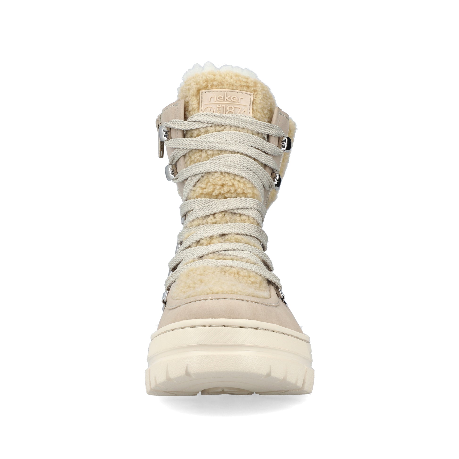 Beige Zip Boots for Women | Rieker Z7430-62