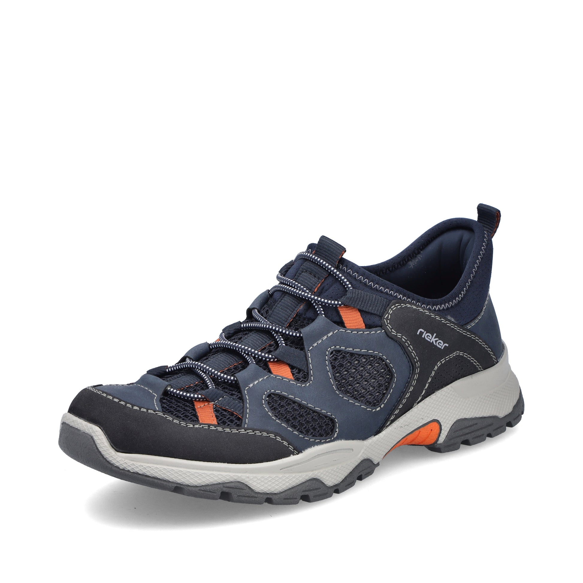 Blue Elasticated Shoes for Men | Rieker B8350-14