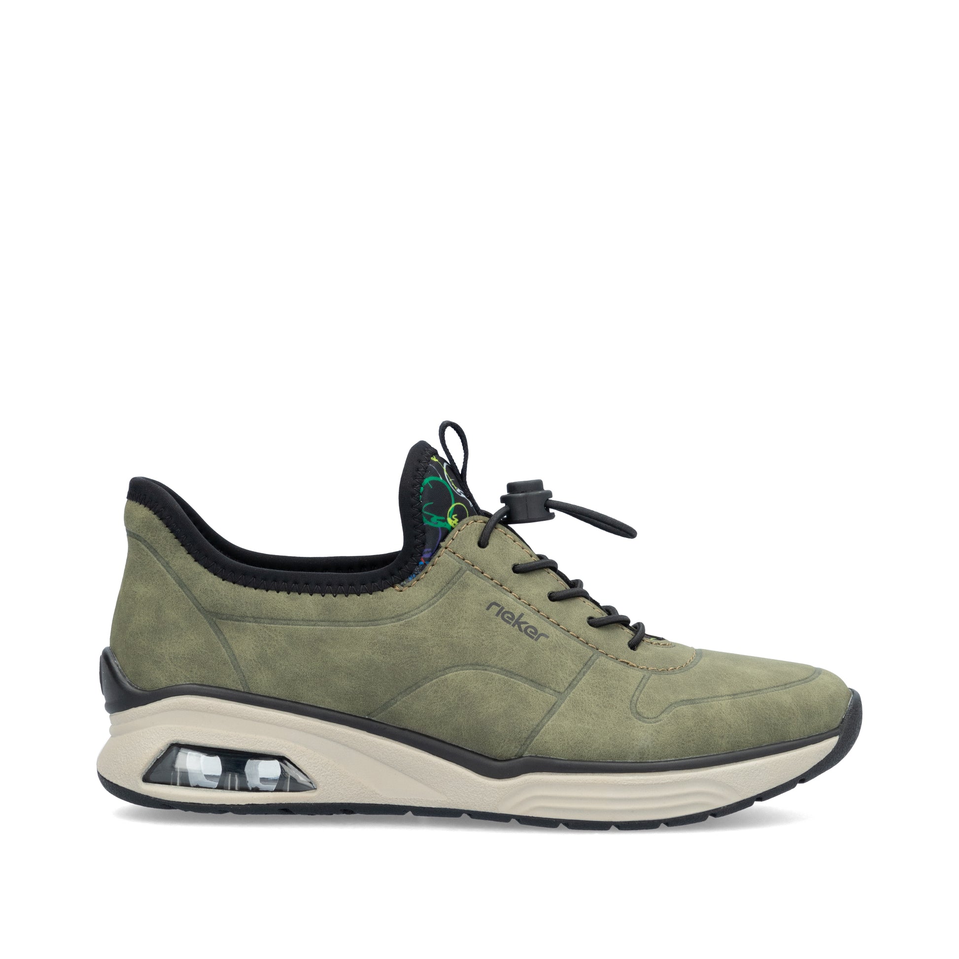 Green Elasticated Shoes for Women | Rieker M5651-54
