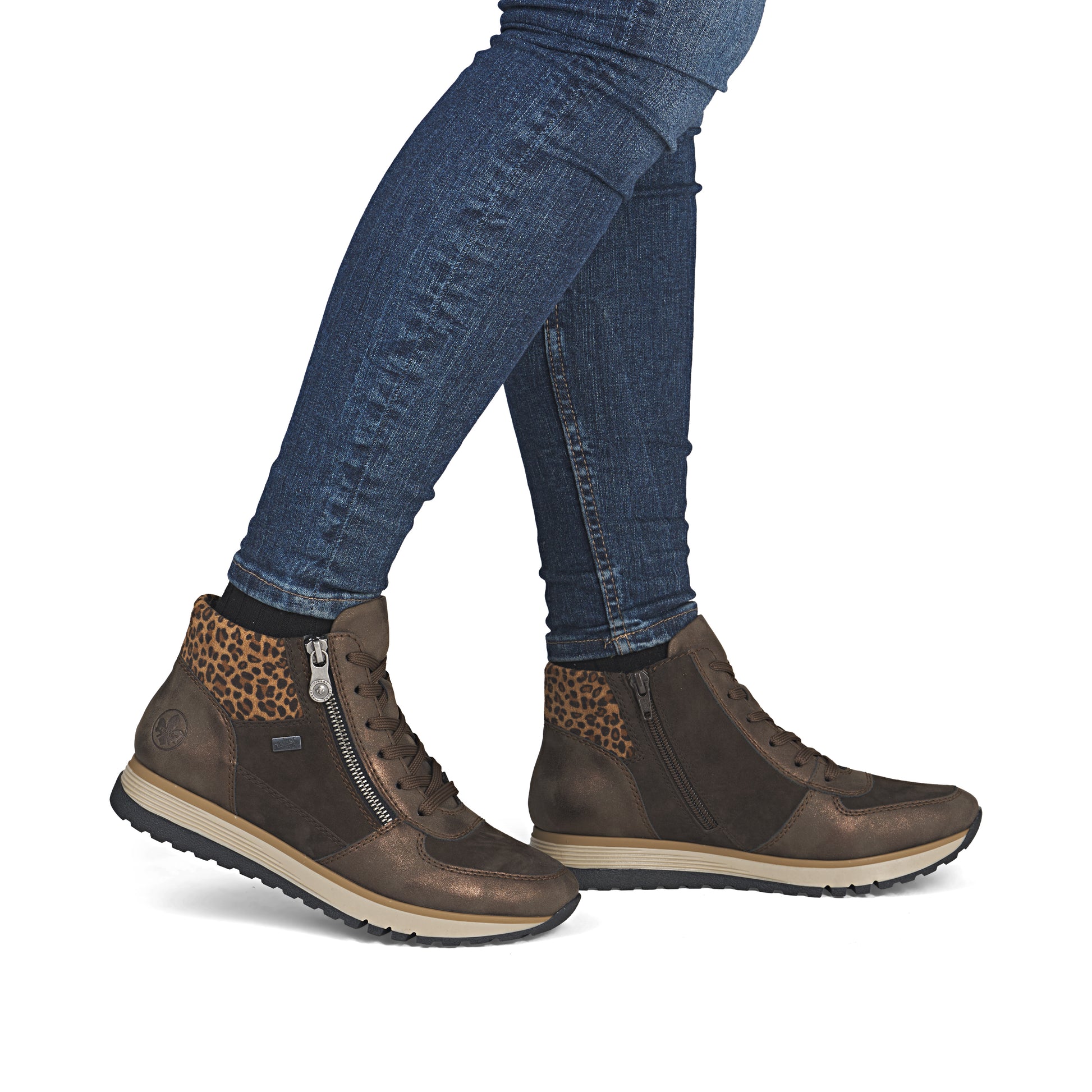 Brown Zip Boots for Women | Rieker 49040-24