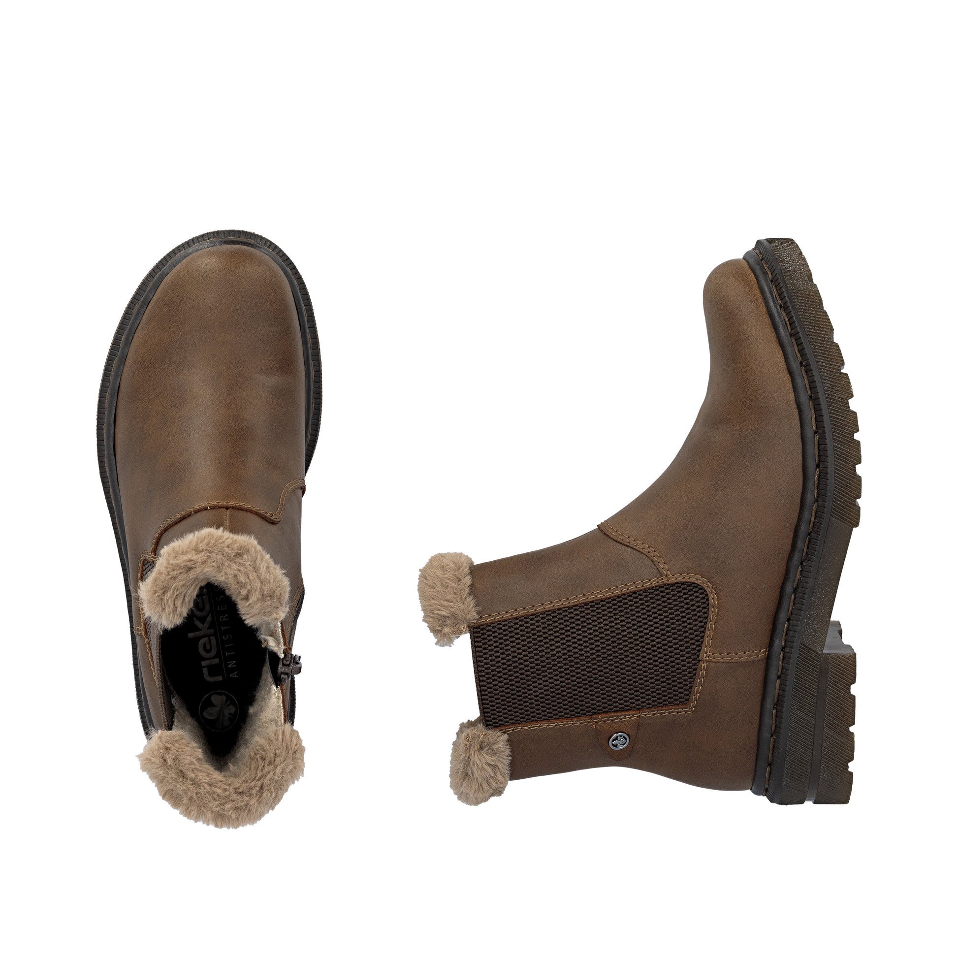 Brown Zip Boots for Women | Rieker 78250-22