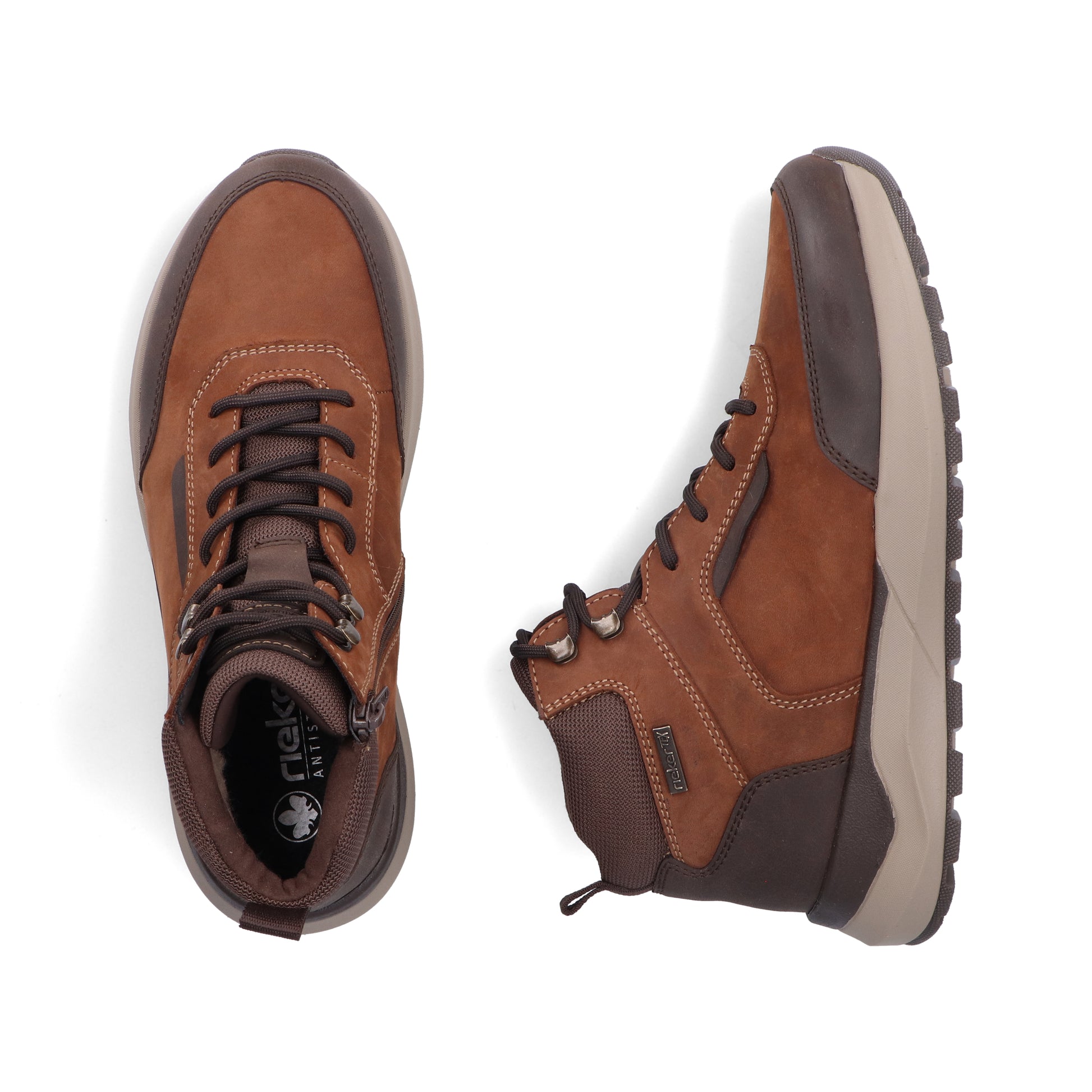 Brown Zip Boots for Men | Rieker 06030-24