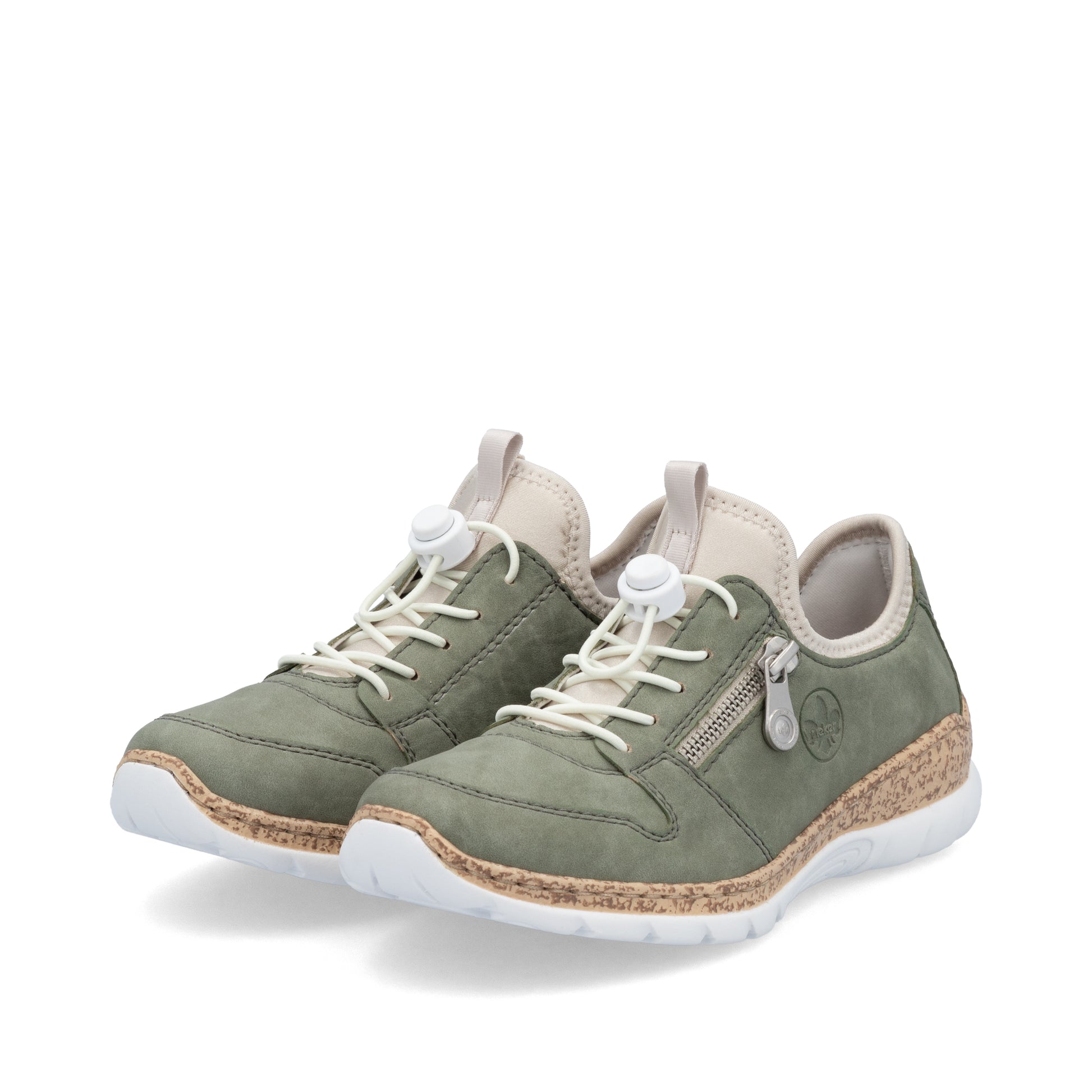 Green Elasticated Shoes for Women | Rieker N42G0-52