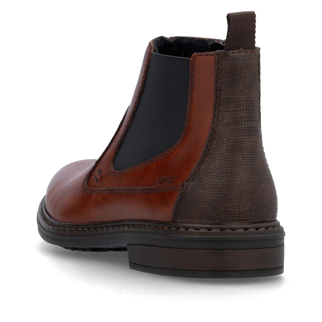 Brown Zip Boots for Men | Rieker 17654-22