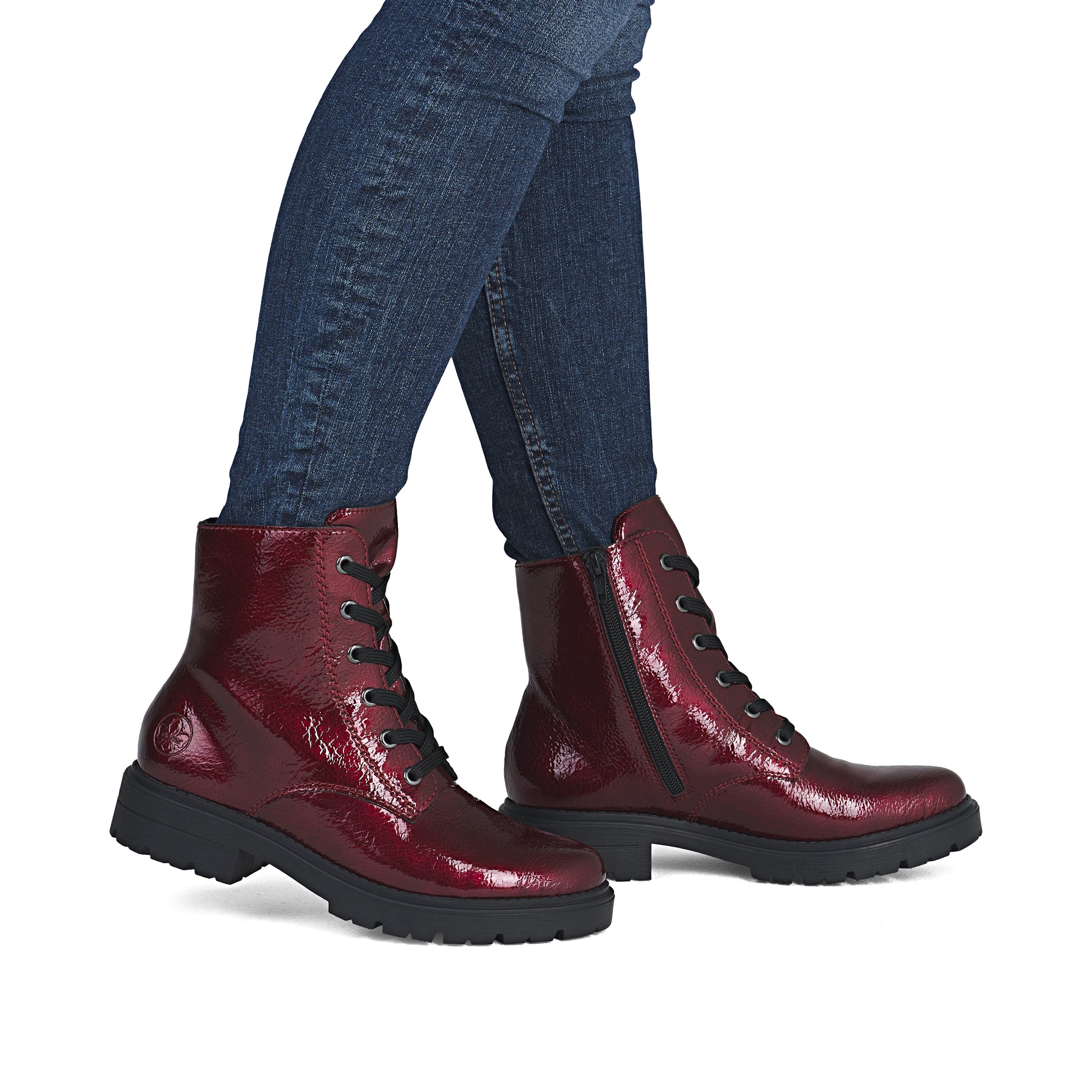 Red Zip Boots for Women | Rieker Z2841-33