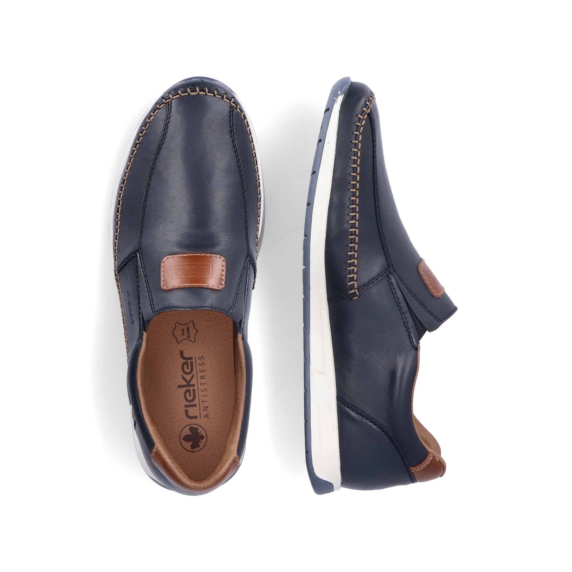 Blue Elasticated Shoes for Men | Rieker 11962-14