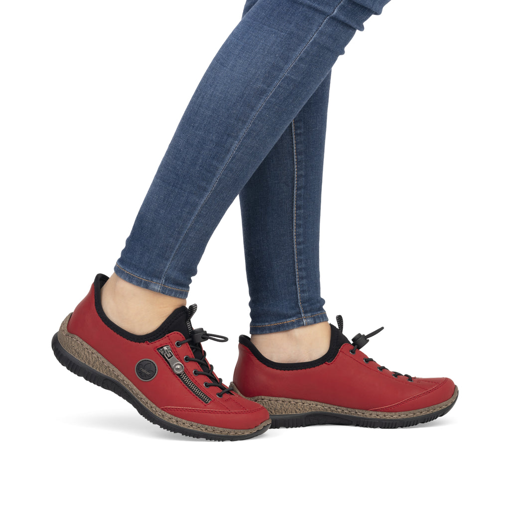 Red Elasticated Shoes for Women | Rieker N3267-33