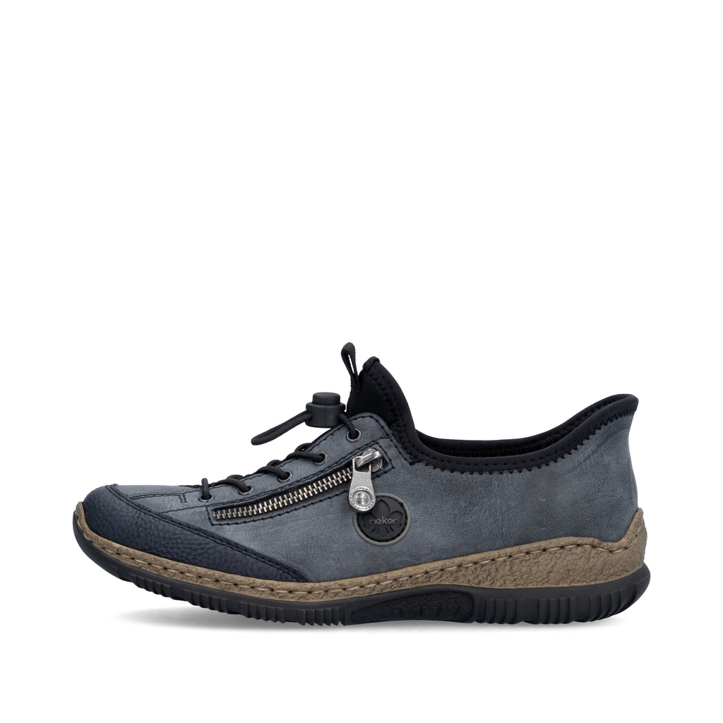 Blue Elasticated Shoes for Women | Rieker N3267-14