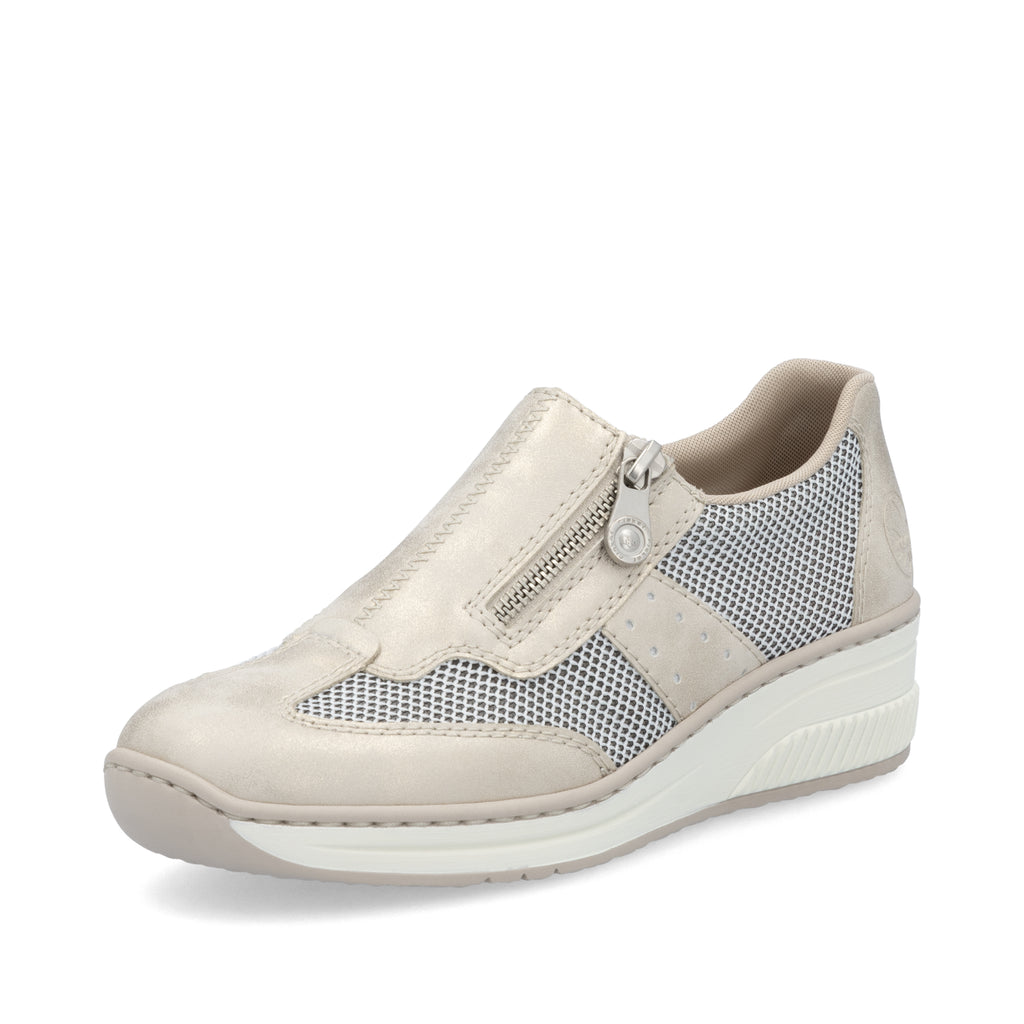 Beige Zip Shoes for Women | Rieker 48760-60