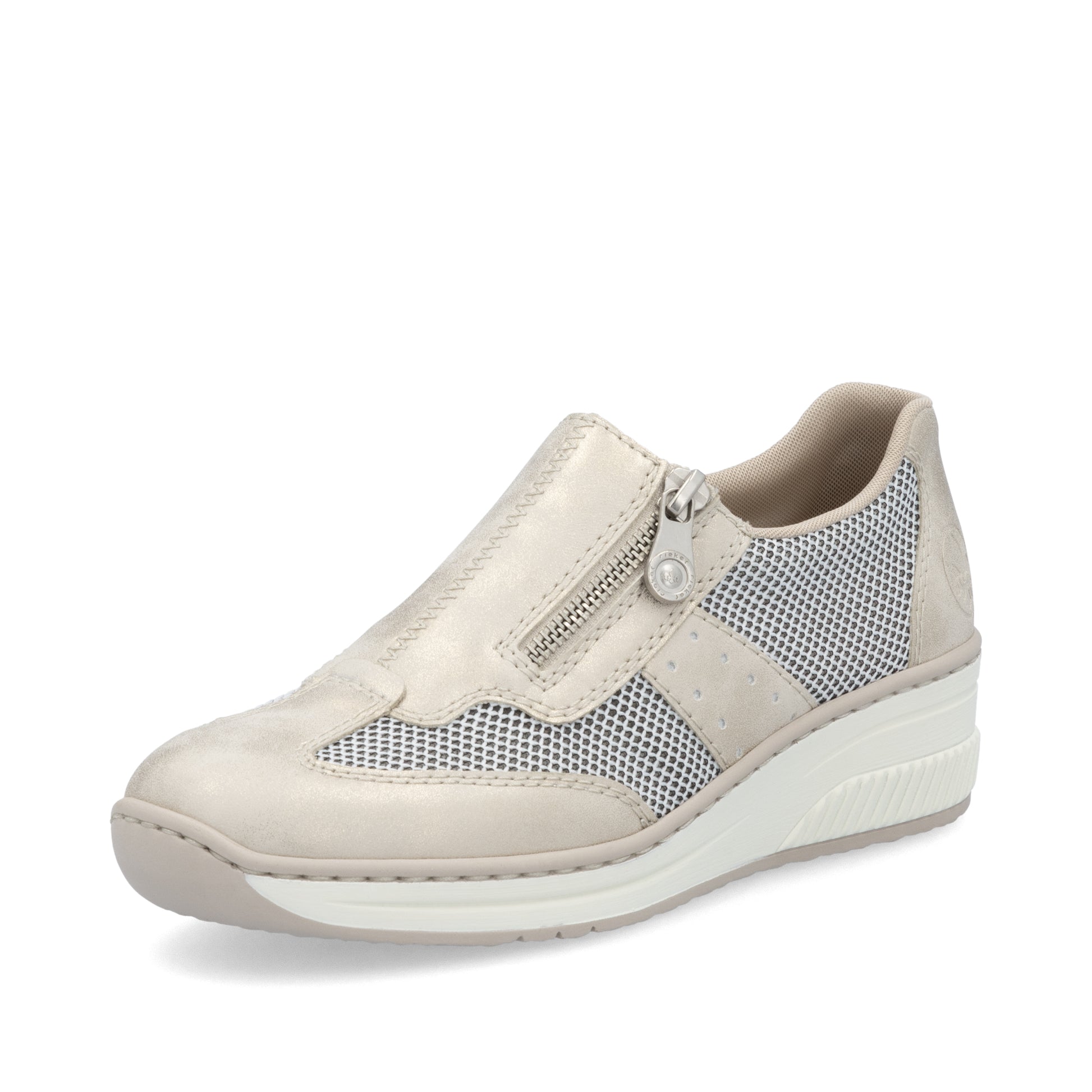 Beige Zip Shoes for Women | Rieker 48760-60