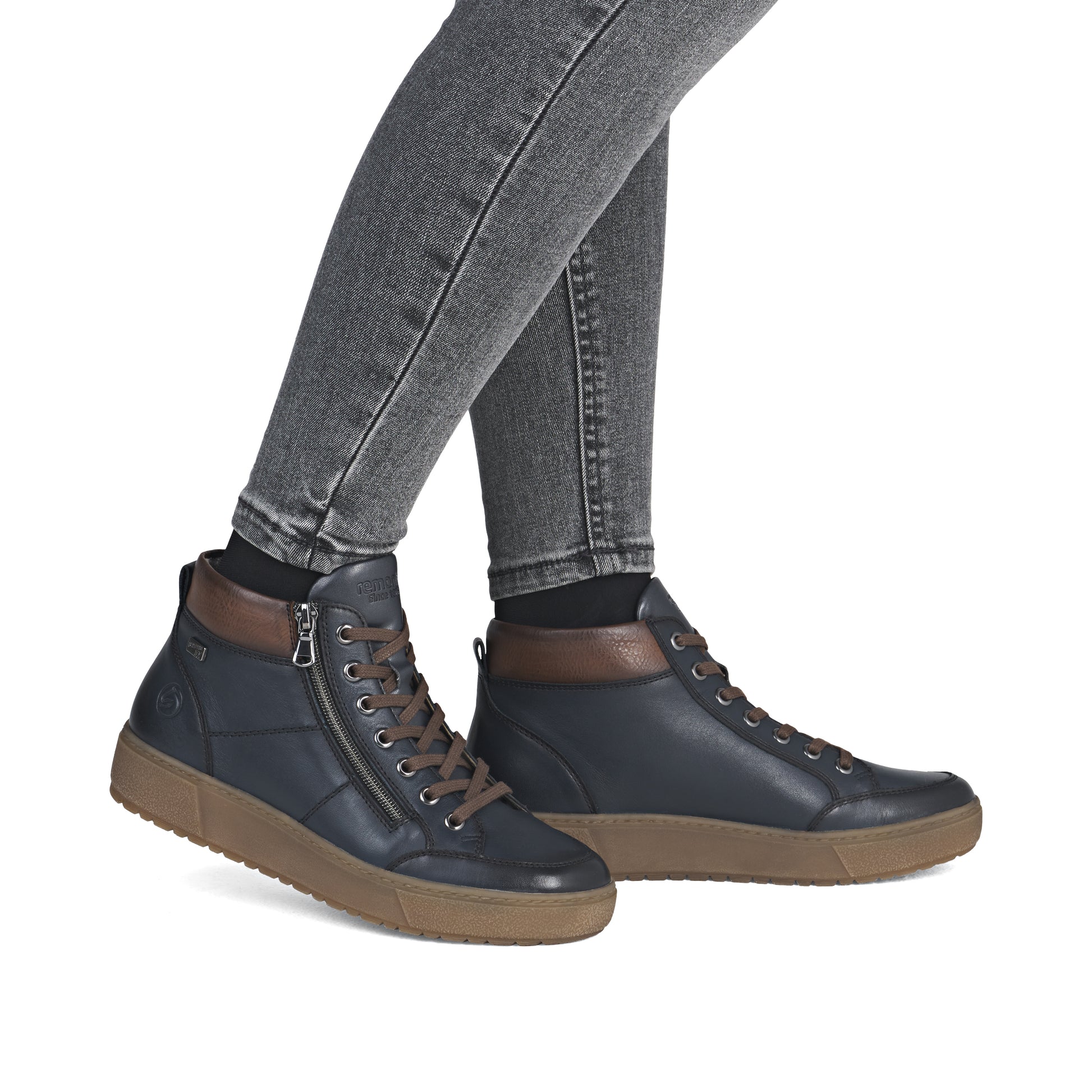 Blue Zip Boots for Women | Remonte D2T70-14