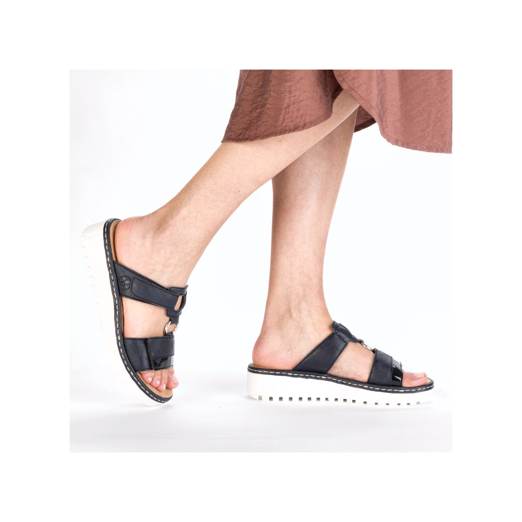 Blue Hook & Loop Sandals for Women | Rieker V1396-14